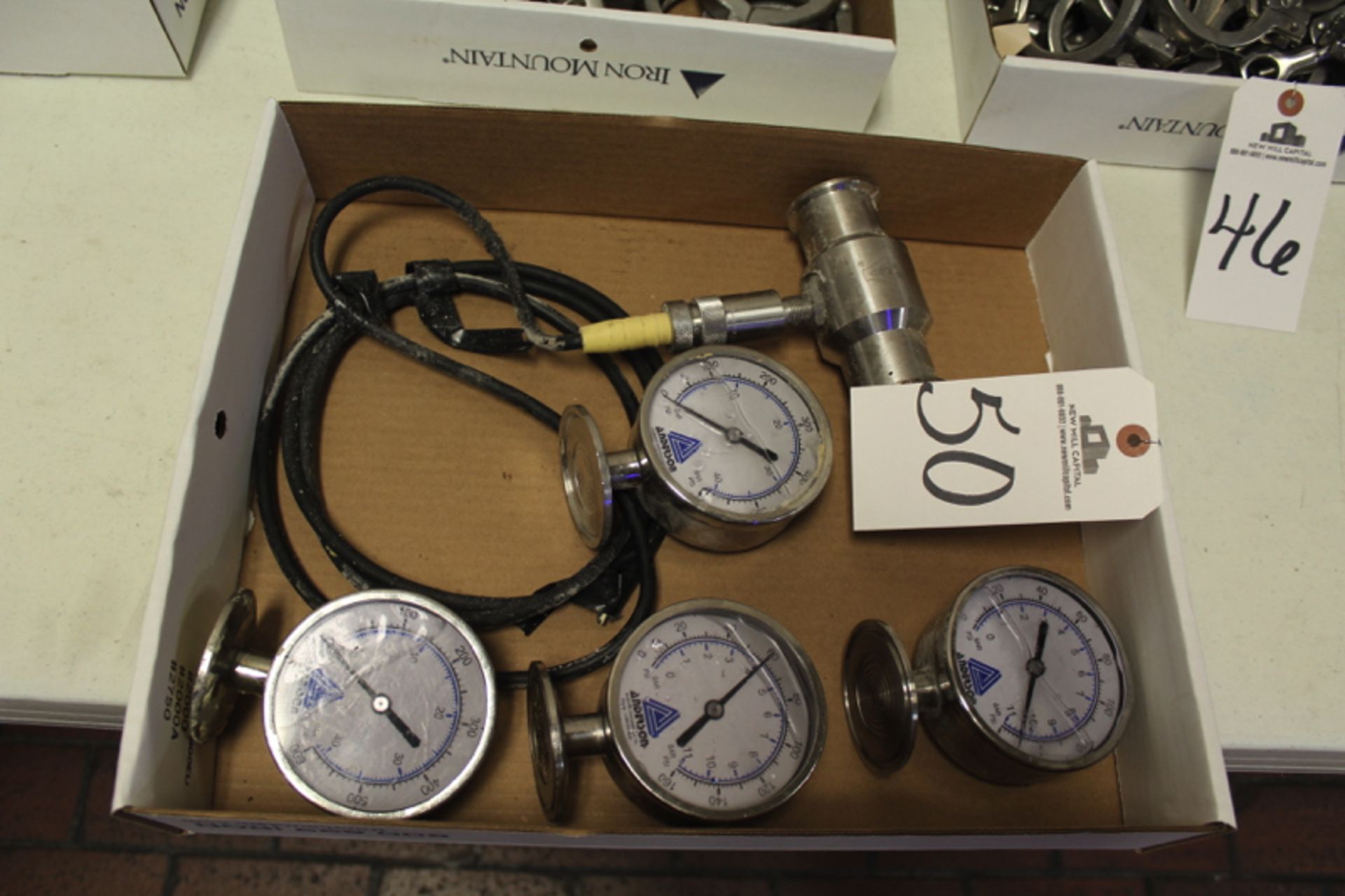 Lot of Anderson Sanitary Gauges | Location: Oven/Mixing Room | Rigging Price: Buyer May Hand Carry