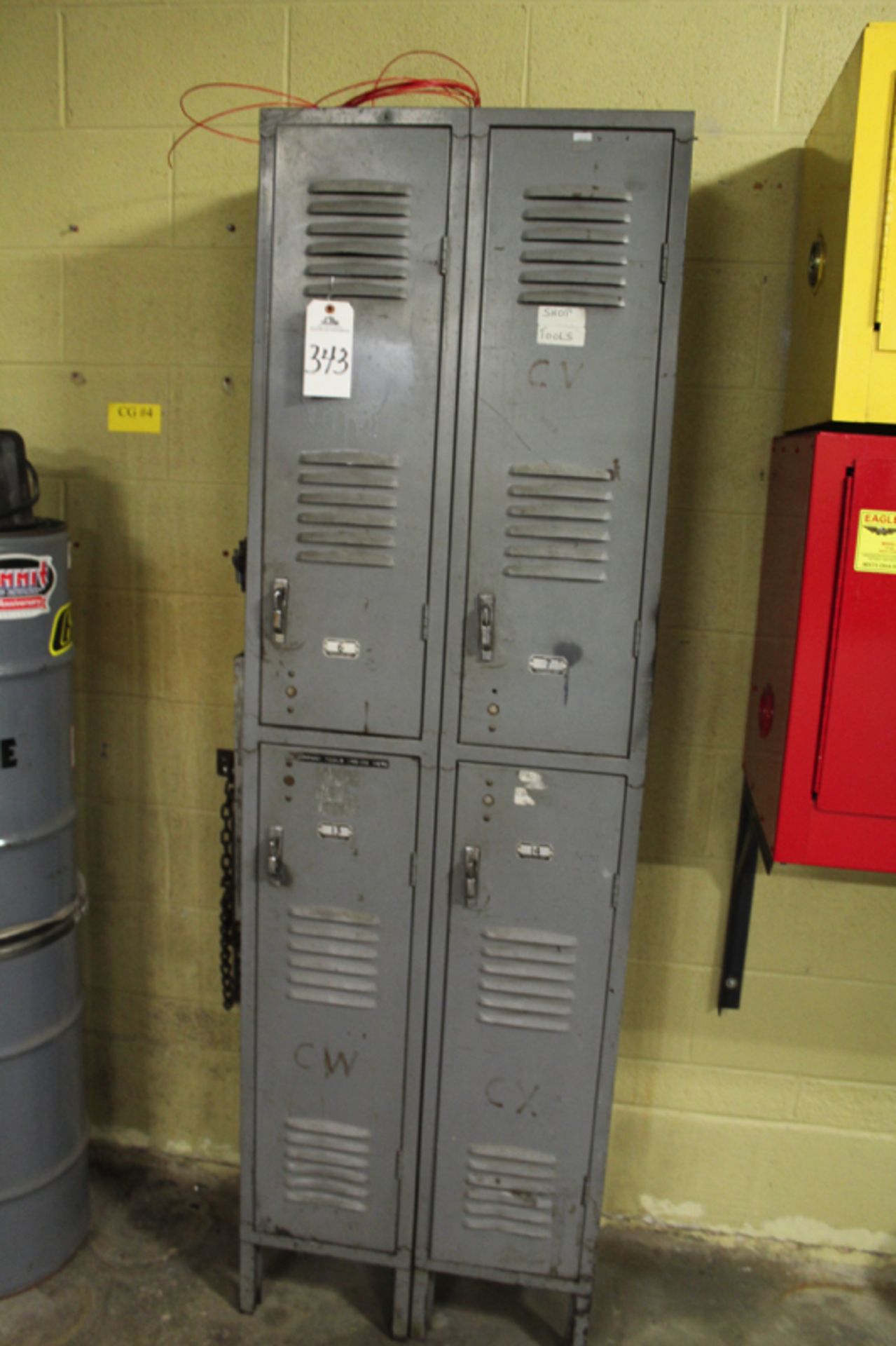 Lot of Employee Lockers | Location: Dryer Room Maintenance | Rigging Price: Buyer May Hand Carry