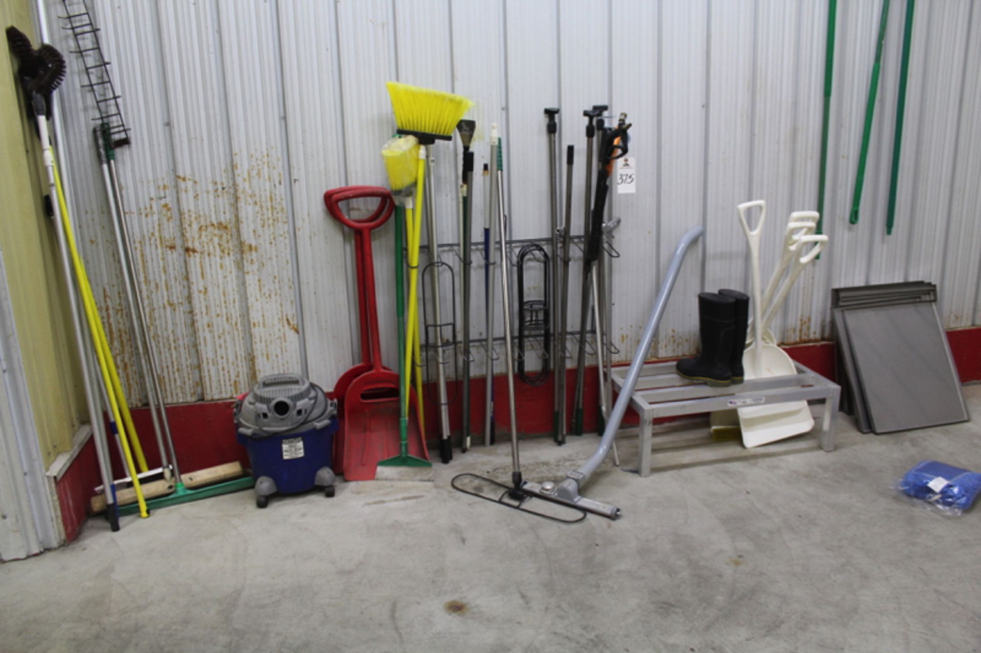 Lot of Sanitation Tools | Location: Compressor Room | Rigging Price: Buyer May Hand Carry BY