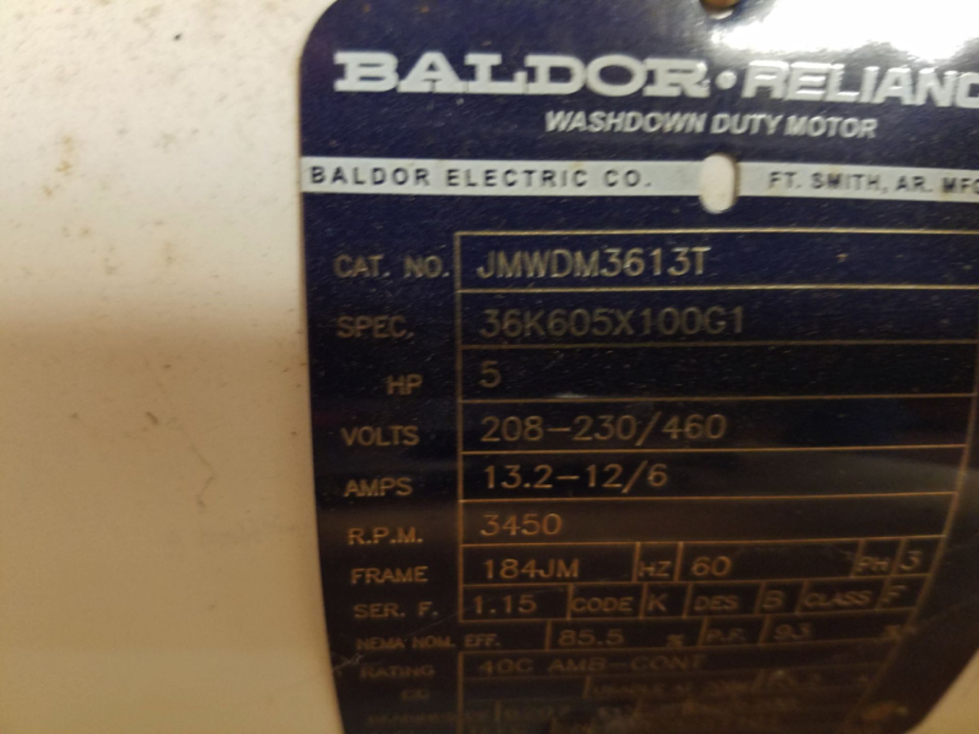 Waukesha Cherry Burrell 5 HP Sanitary Pump, M# 820651V, S/N 468286-0 | Location: Oven/Mixing - Image 3 of 3