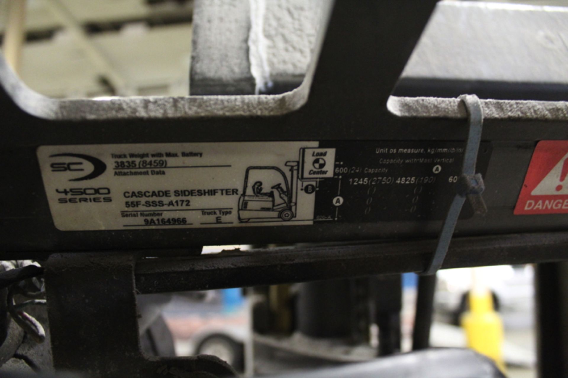 Crown 36 Volt Electric Forklift, 2750 Lb. Capacity, Sideshift, 1497 Hours, M# 55F-SSS-A172, S/N - Image 2 of 3