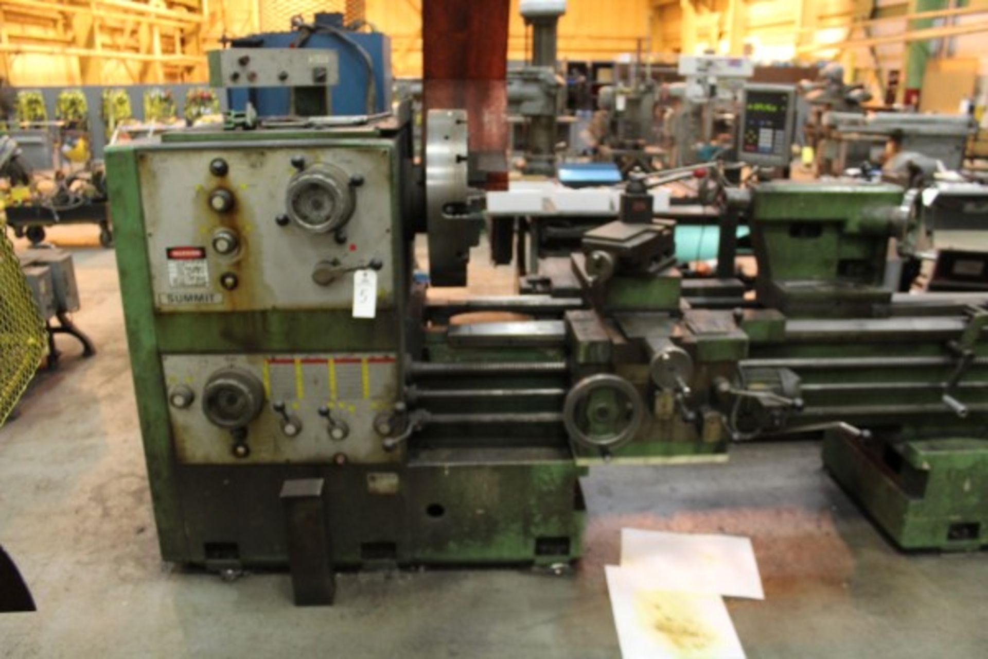 Summit 32/42" X 20' Gap Bed Engine Lathe, M# 30-4 x S/N 810510, 4" Thru Hole, DRO, Taper, 24" 4 Jaw,