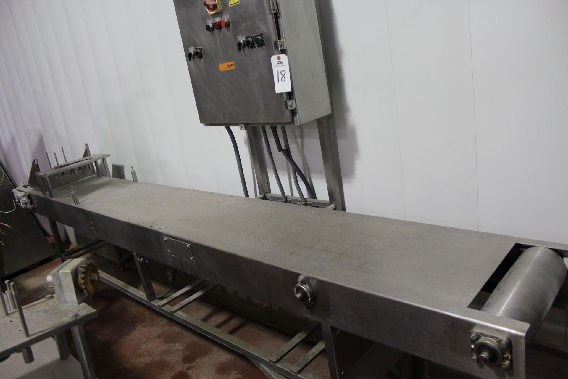 14" X 12' All Stainless Steel Pasta Finish Conveyor Frame | Rigging Price: $300