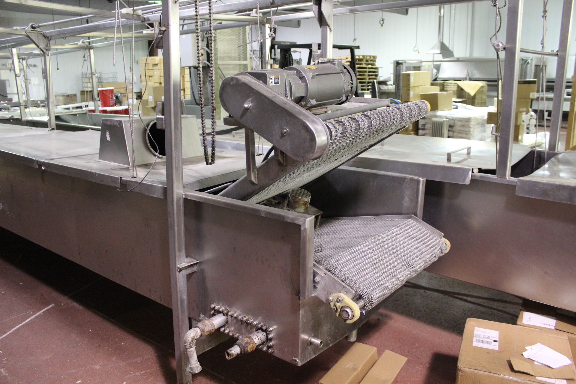 Stainless Steel Continuous Submersion Cooking Conveyor with Top Hold Down Belt, 30" Belts, 35"W X 23 - Image 4 of 4