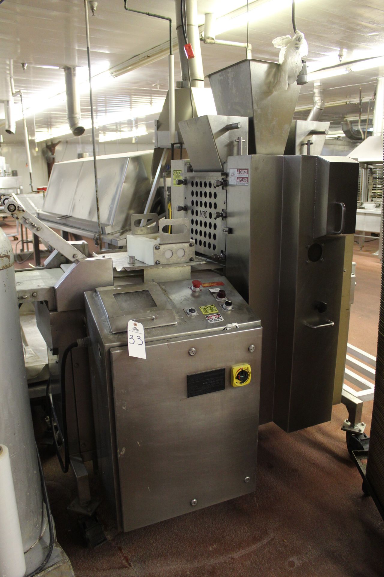 MBC Food Machinery Ravioli Forming/Stuffing Machine, M# 3-100, S/N FS1010207, 14" Belt | Rigging