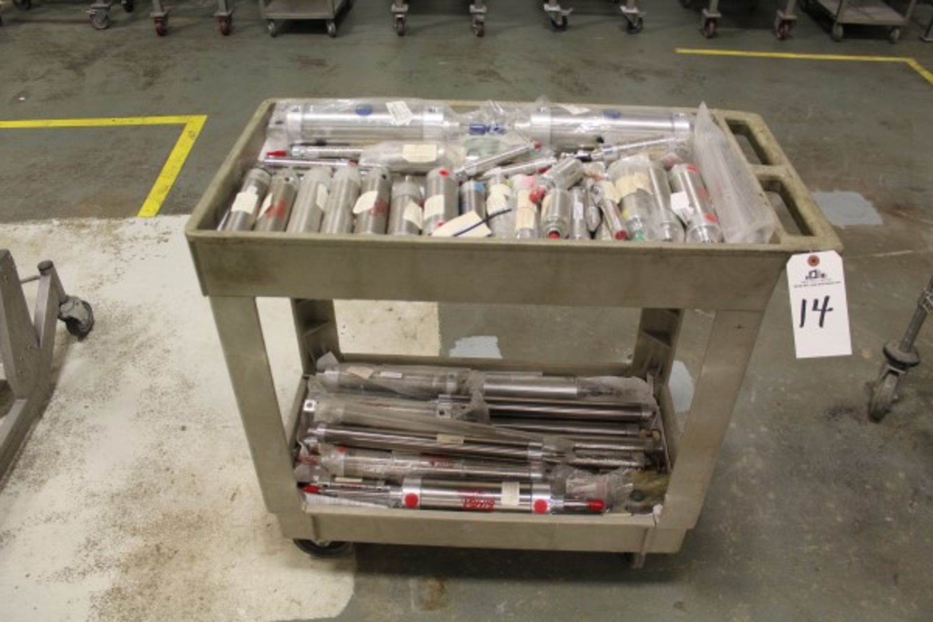 Lot of Bimba Air Cylinders | Location: Cookie Line | Rigging Price: Buyer May Hand Carry or