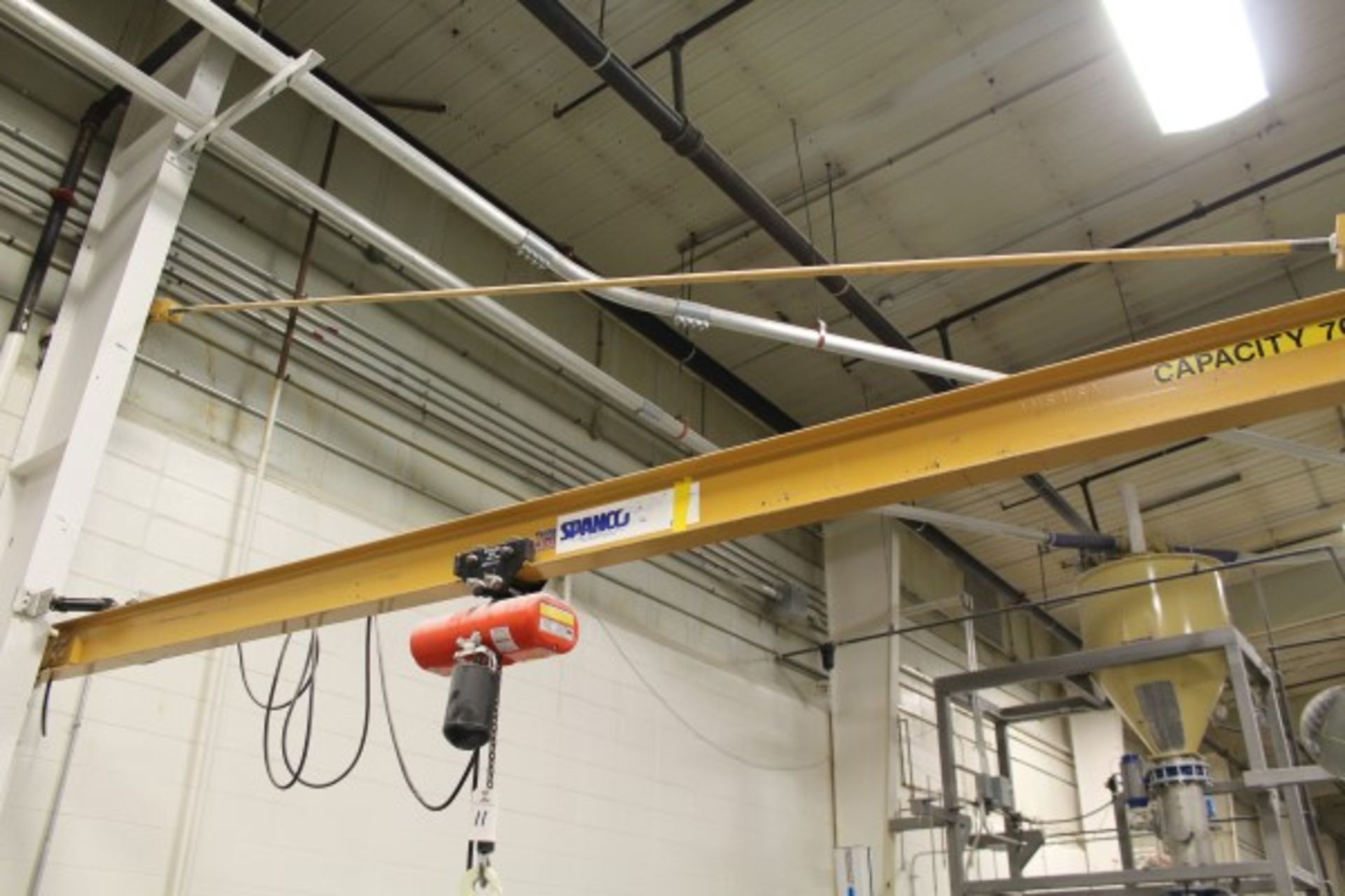 CM Lodestar 1 Ton Electric Hoist W/ 20' Wall Mounted Jib | Location: Cookie Line | Rigging Price: $