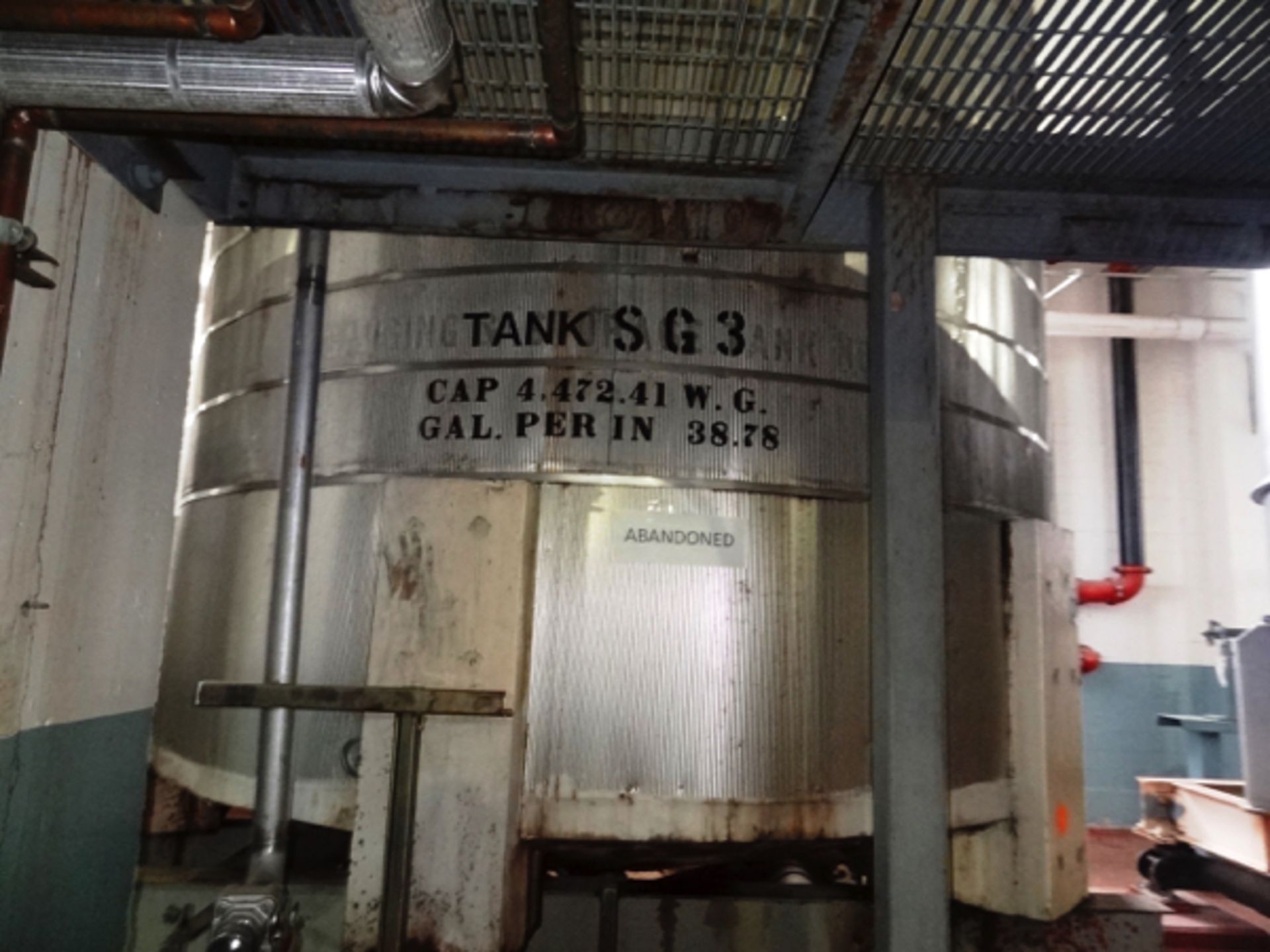 4,472 Gallon Stainless Steel Storage Tank, 9' Dia., 9’-8” with Insulation x 9’ SW x 14’OH, Conical - Image 3 of 5