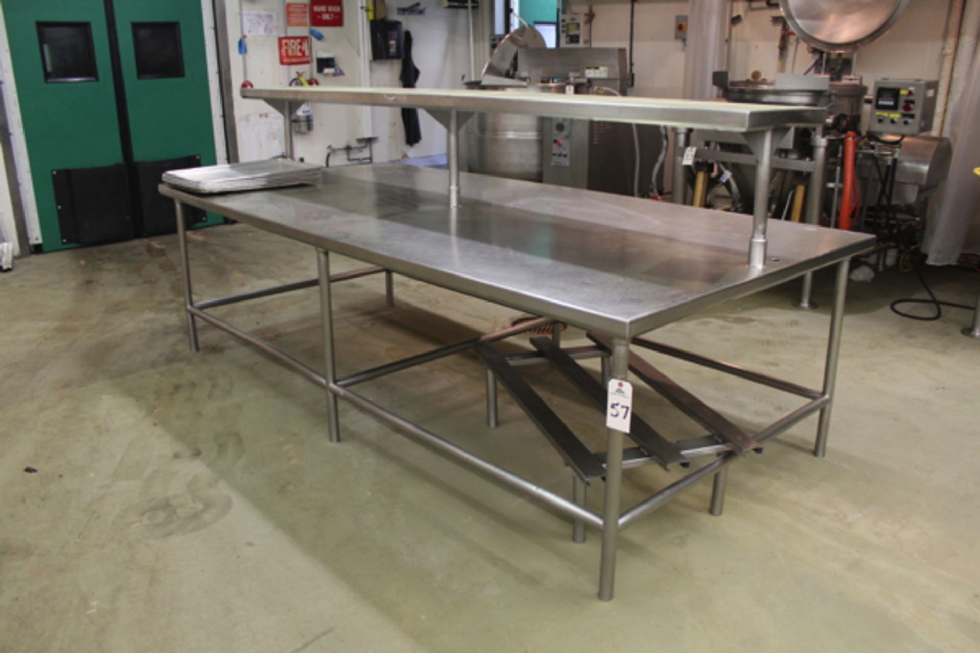 Stainless Steel Prep Table, 56" X 10' | Rigging Price: $25 or May Hand Carry