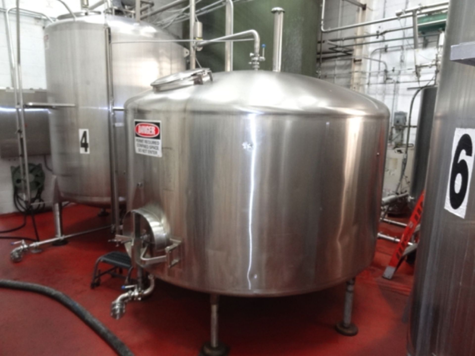1500 Cherry Burrell Stainless Steel Side Agitated Mixing Tank, 8' Diameter X 4' Straightwall X 9' - Image 2 of 7