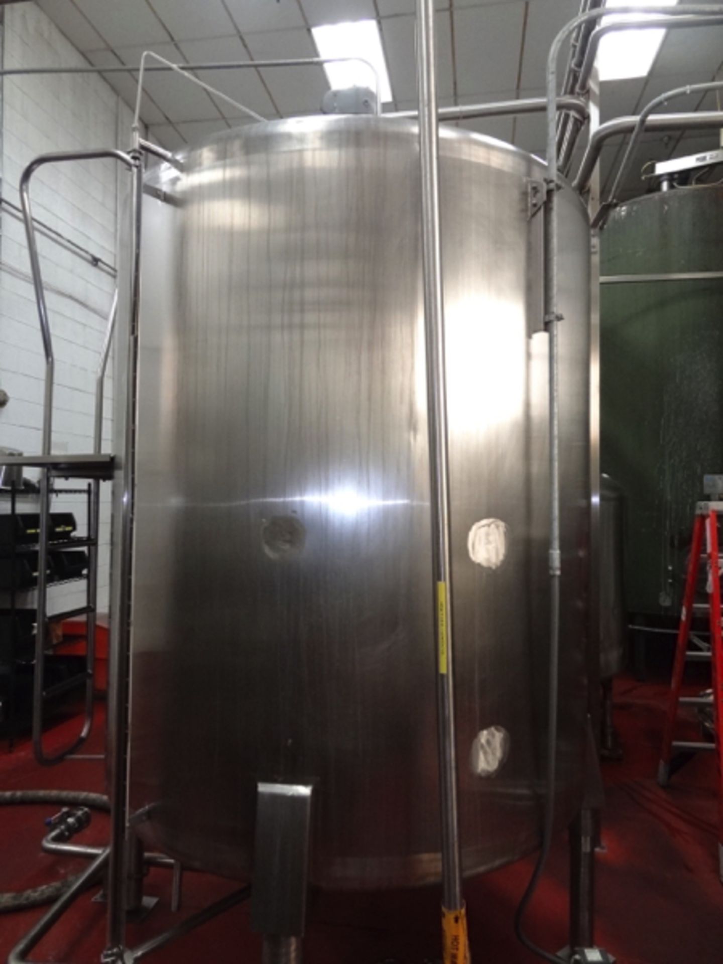 1500 Gallon Cherry Burrell Stainless Steel Top Agitated Mixing Tank, 6' Diameter X 7' Straightwall X - Image 6 of 11
