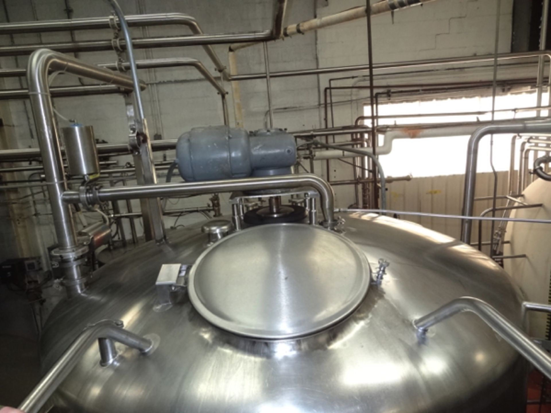 1500 Gallon Cherry Burrell Stainless Steel Top Agitated Mixing Tank, 6' Diameter X 7' Straightwall X - Image 9 of 11