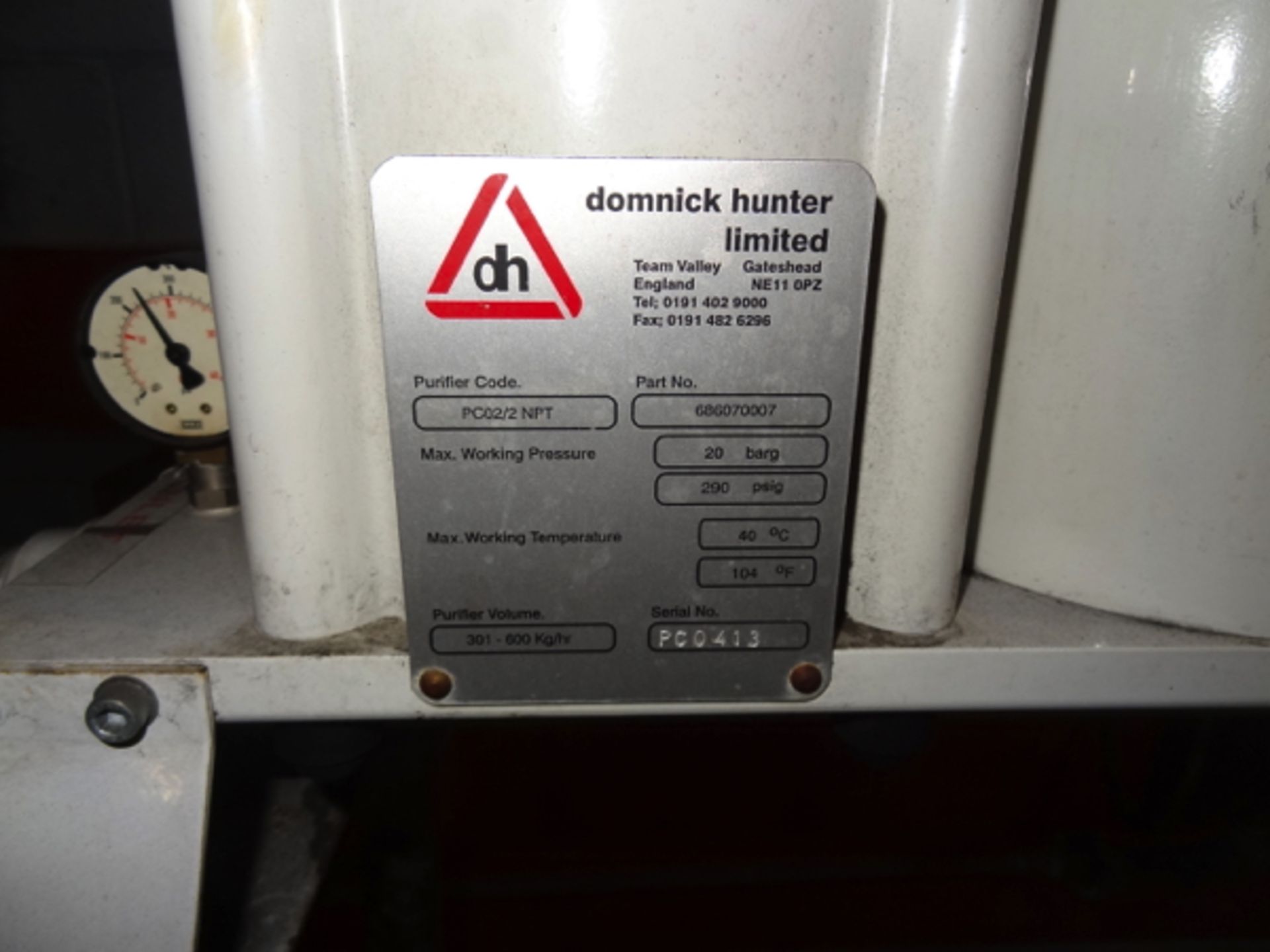 Domnick Hunter CO2 Purifier - 600 kg/hr capacity | Rigging Price: $200 - Image 2 of 2