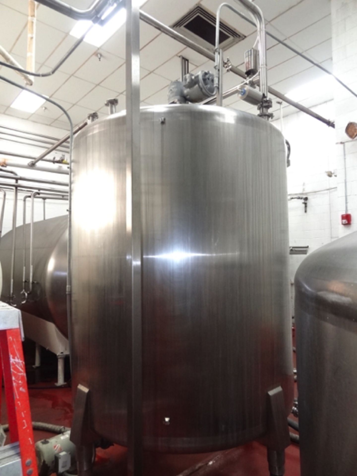 1500 Gallon Cherry Burrell Stainless Steel Top Agitated Mixing Tank, 6' Diameter X 7' Straightwall X - Image 8 of 11