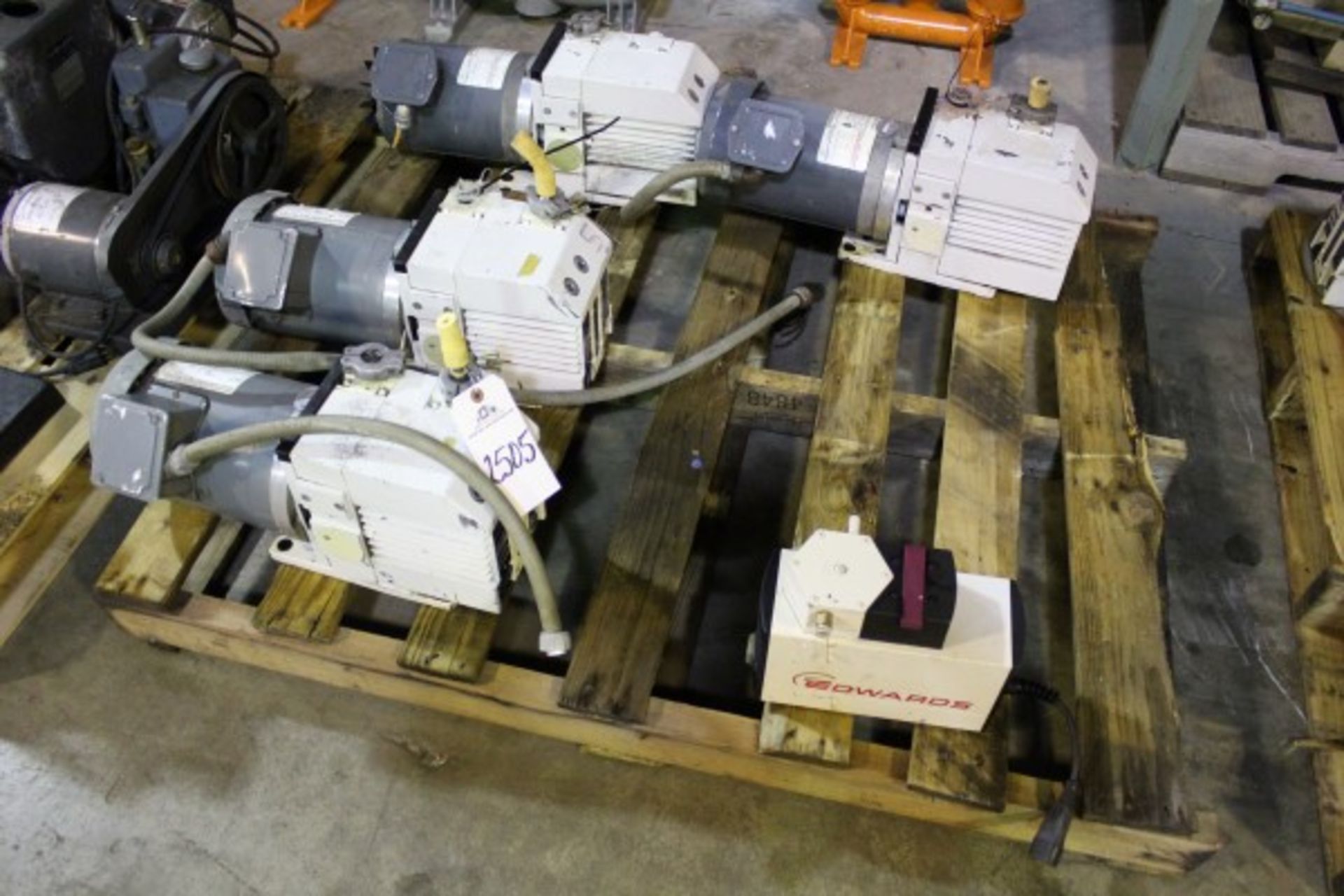 Pallet Lot Edwards Vacuum Pumps , Type #D8B | Seller to load for $10 per lot or buyers may remove