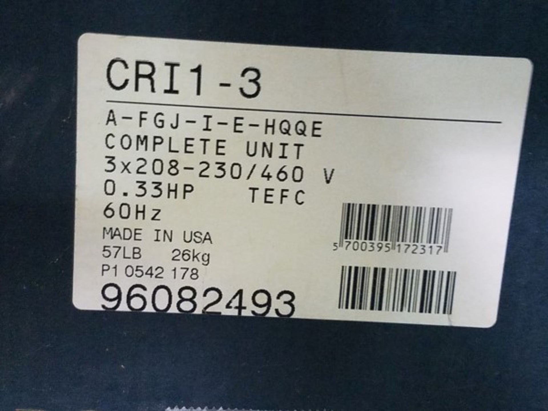 Grundfos Pump, Type CRi1-3-A-FGJ-I-E-HQQE | Seller to load for $10 per lot or buyers may remove hand - Image 2 of 2