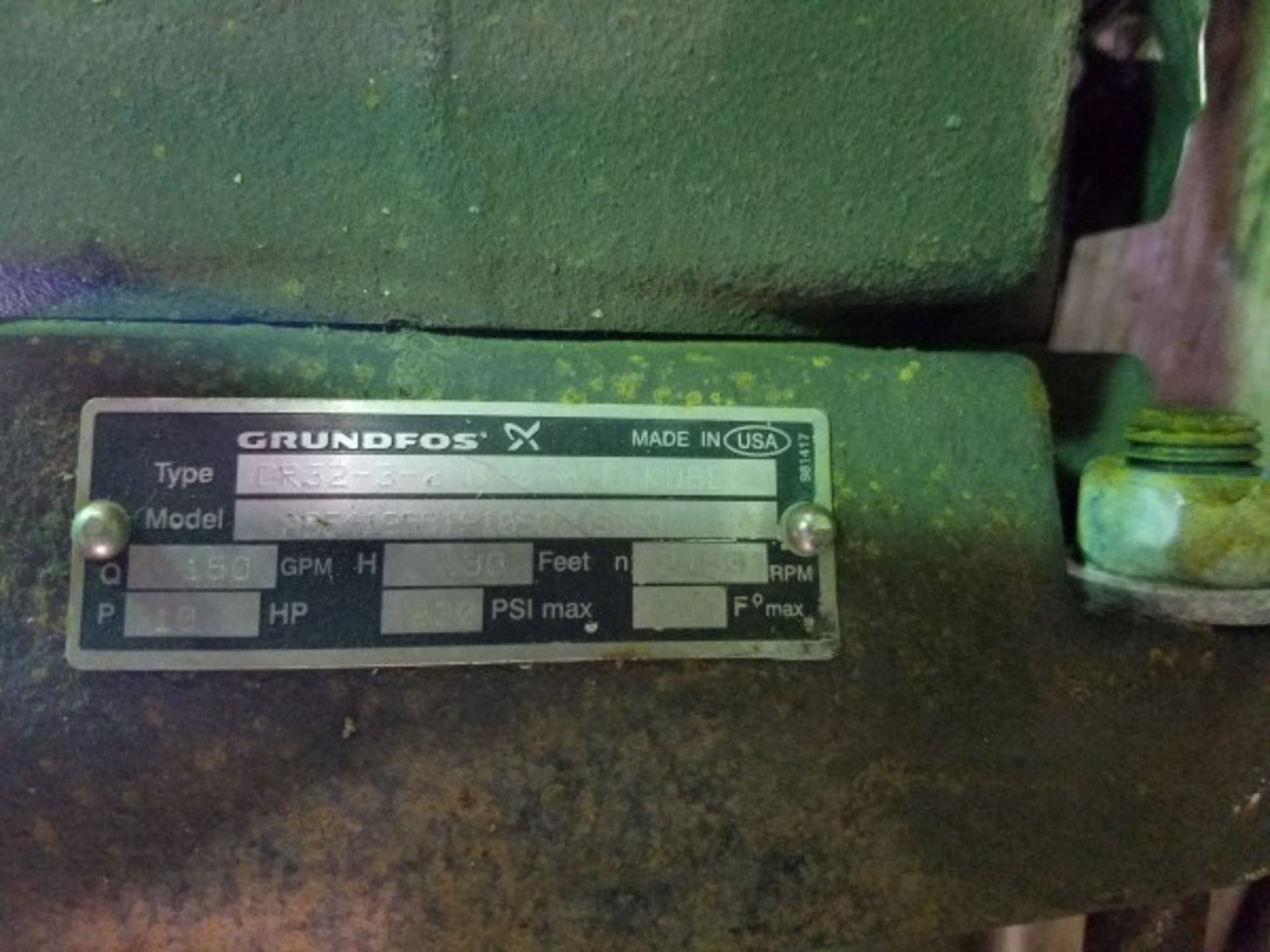 Grundfos Pump, Type CR32-3-2-U-G-E-KUBE | Seller to load for $10 per lot or buyers may remove hand - Image 2 of 3