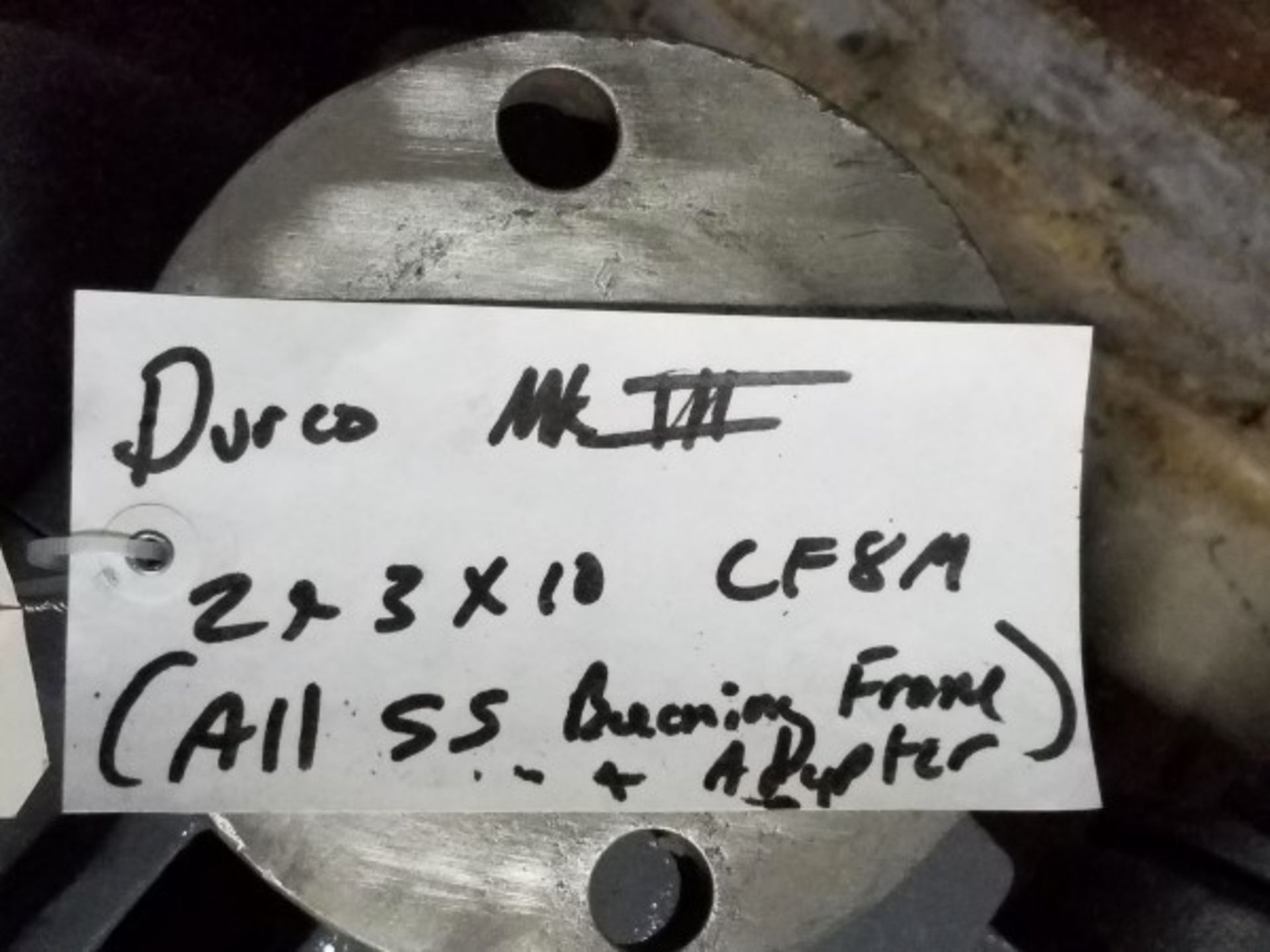 Durco Mark III, 2 x 3 - 10 Stainless Pump | Seller to load for $10 per lot or buyers may remove hand - Image 2 of 2