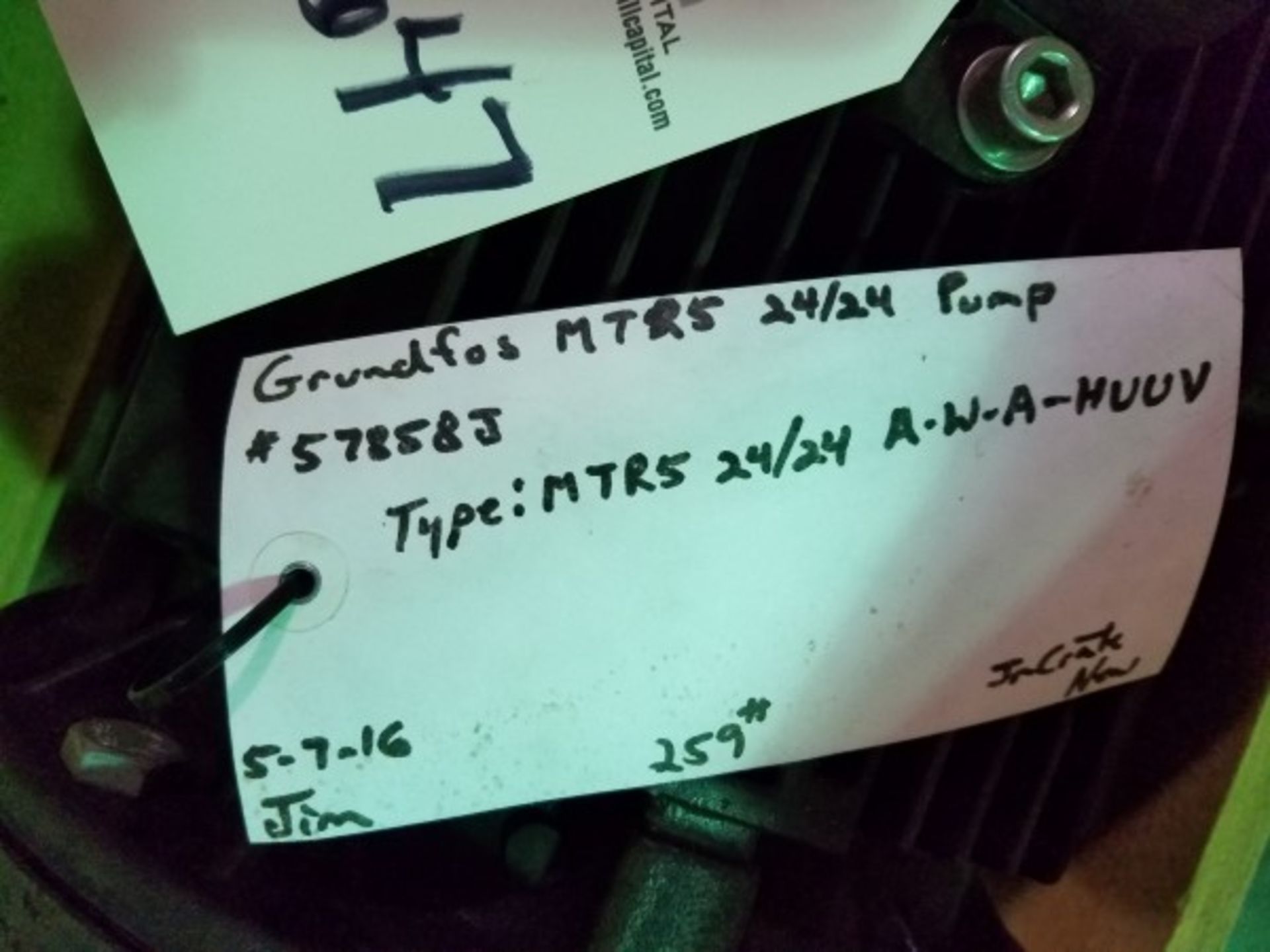 Grundfos MTR5 24/24 Pump | Seller to load for $10 per lot or buyers may remove hand carry items by - Image 2 of 2