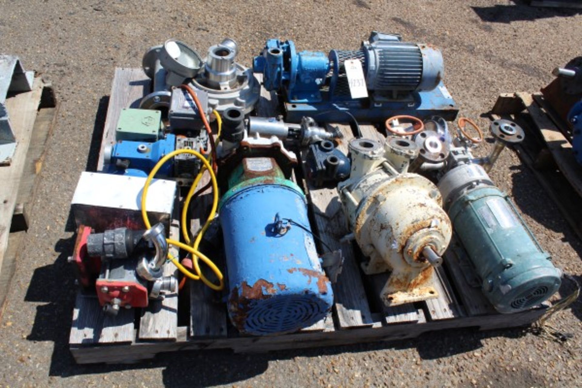 Pallet Lot Pump Parts | Seller to load for $10 per lot or buyers may remove hand carry items by