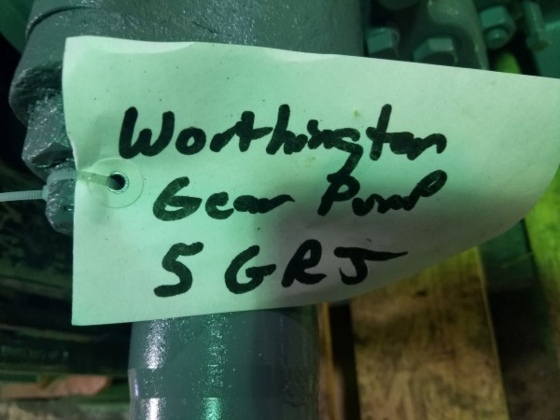 Worthington 5GRJ Gear Pump | Seller to load for $10 per lot or buyers may remove hand carry items by - Image 2 of 2