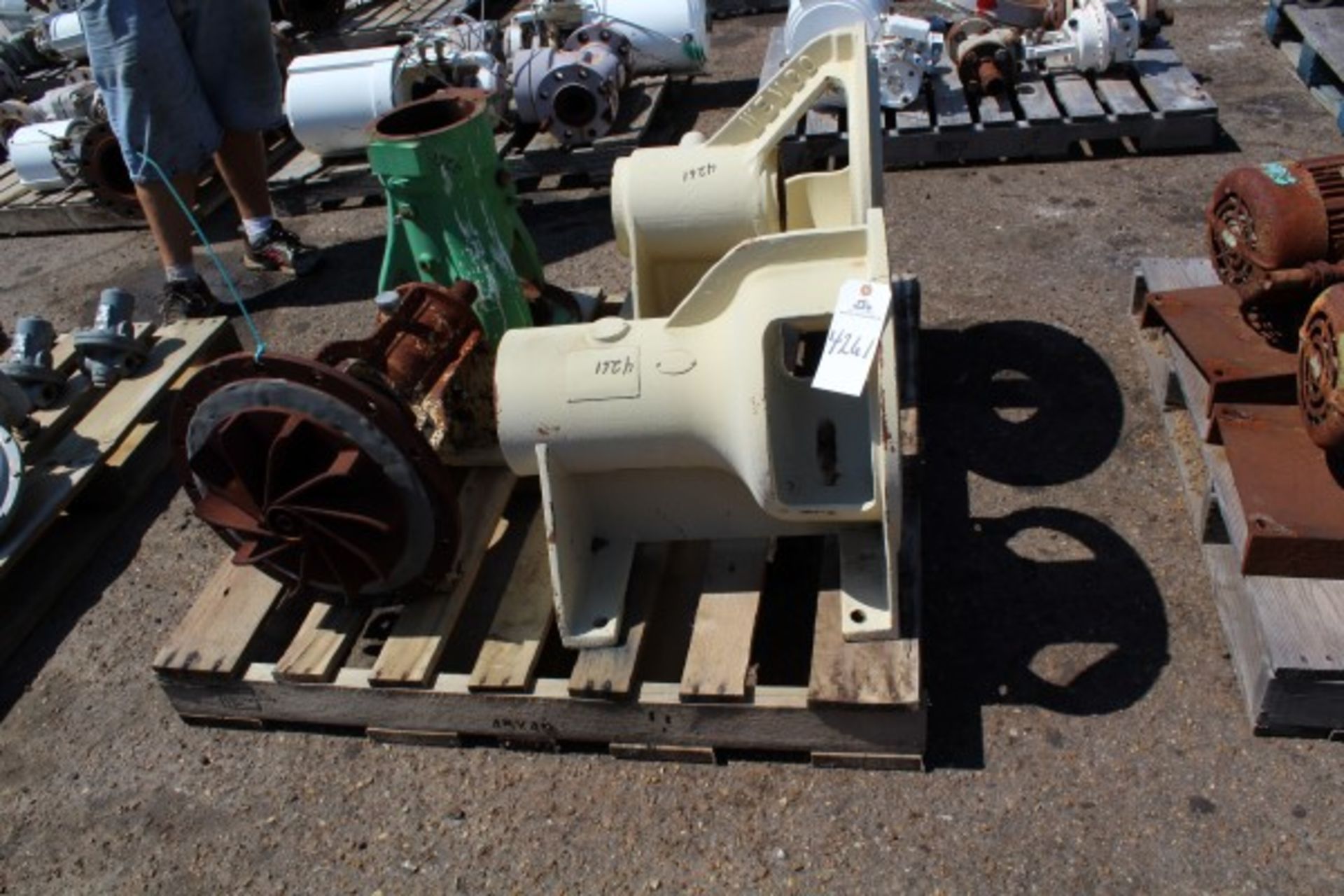 Pallet Lot Pump Parts | Seller to load for $10 per lot or buyers may remove hand carry items by