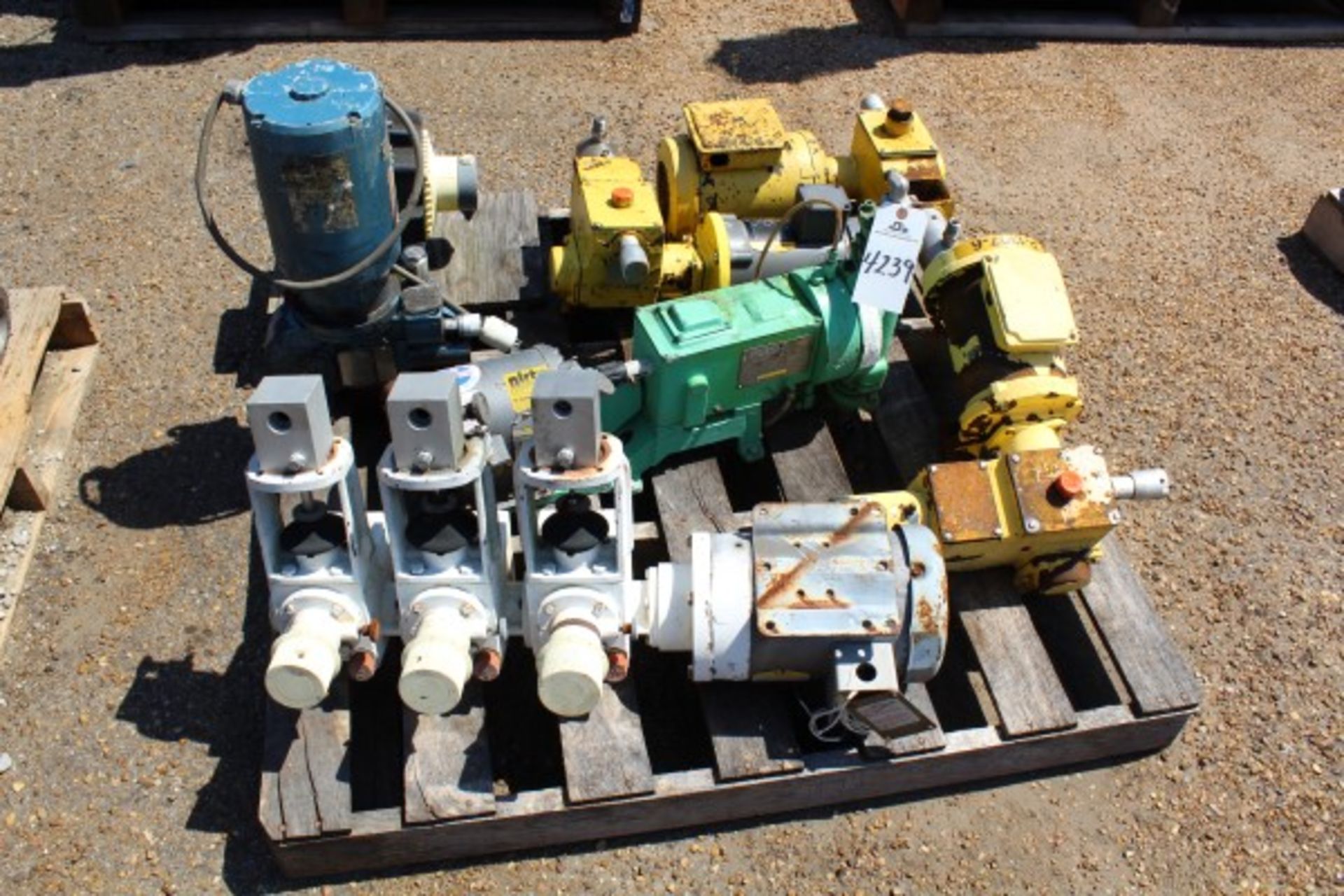 Pallet Lot Pumps | Seller to load for $10 per lot or buyers may remove hand carry items by