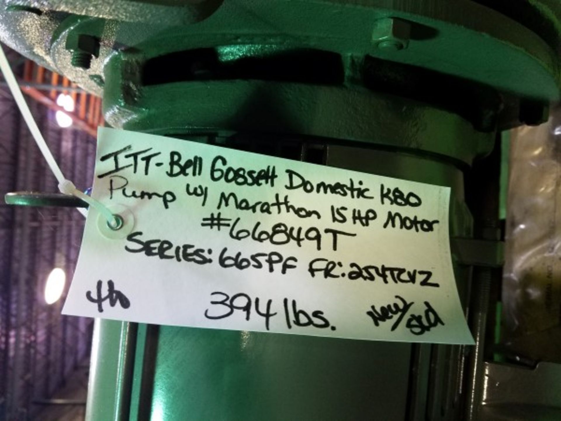 ITT/Bell Gossett Domestic K80 Pump, 15 HP | Seller to load for $10 per lot or buyers may remove hand - Image 2 of 2