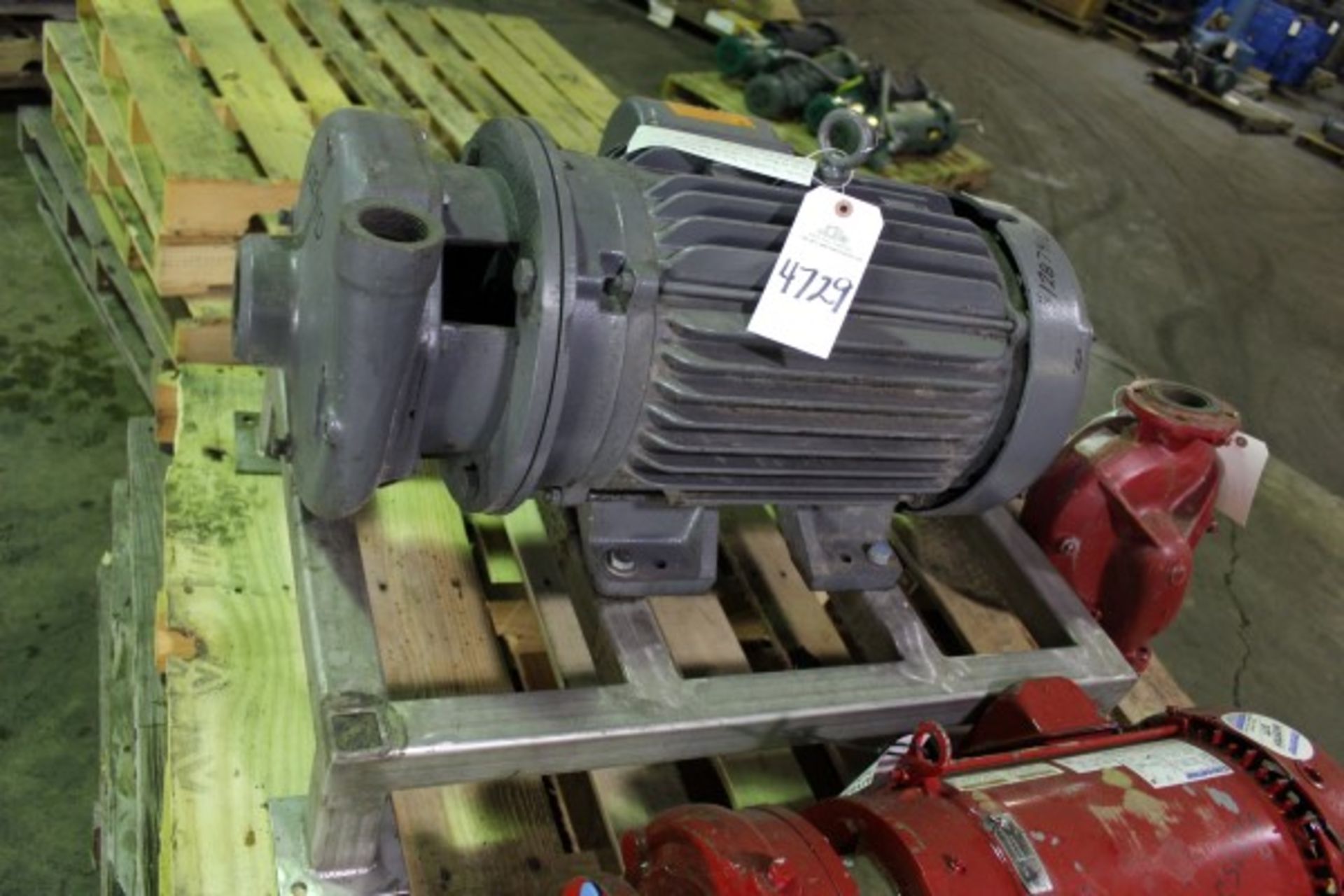 Goulds 1.5 x 2 x 8 Iron Pump, 30 HP | Seller to load for $10 per lot or buyers may remove hand carry