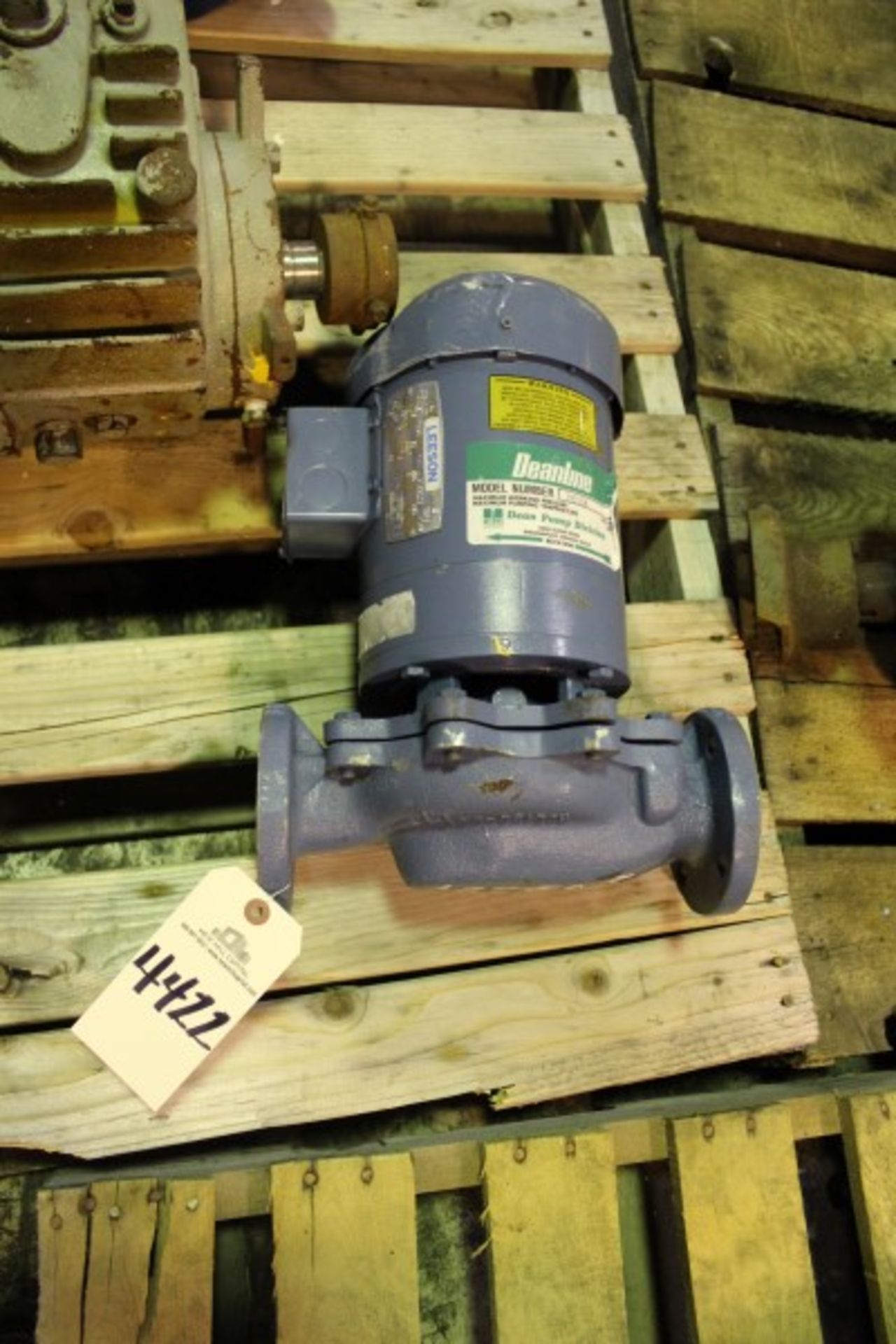 Dean Line 190158 Pump, 1/2 HP | Seller to load for $10 per lot or buyers may remove hand carry items