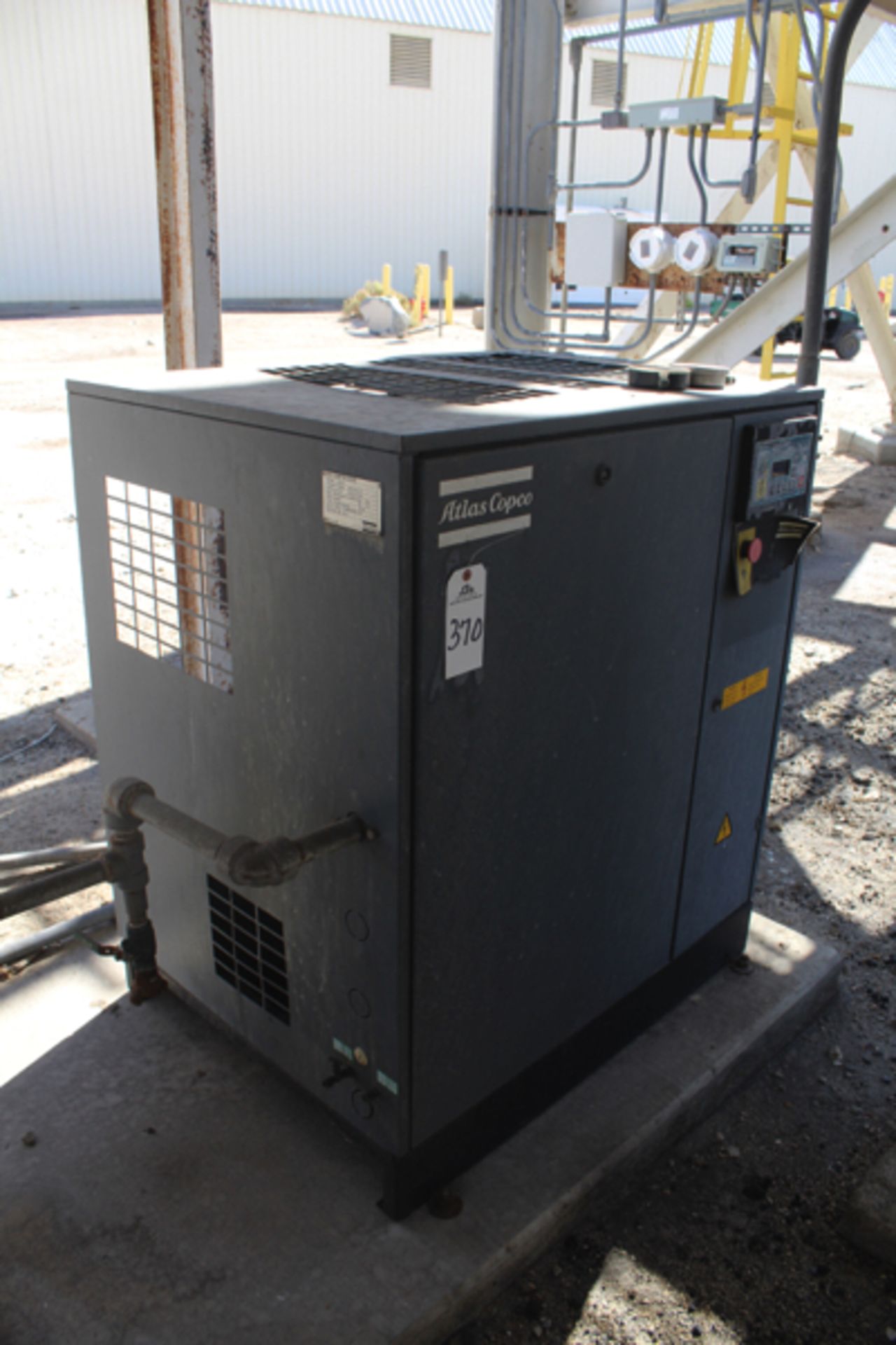 Atlas Copco 25 HP Rotary Screw Air Compressor, Air Cooled, M# GA18, S/N HOL010600 | Location: Coal/