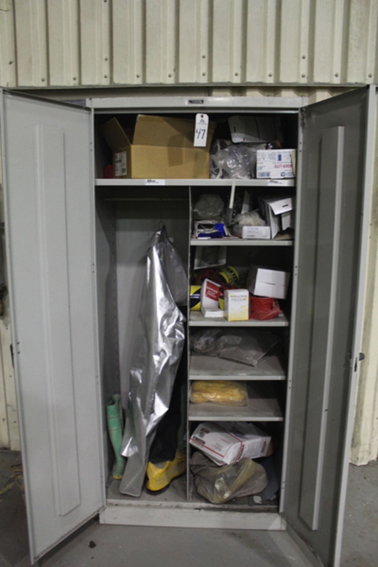 2 Door Storage Cabinet, W/ Contents | Location: Maintenance Building