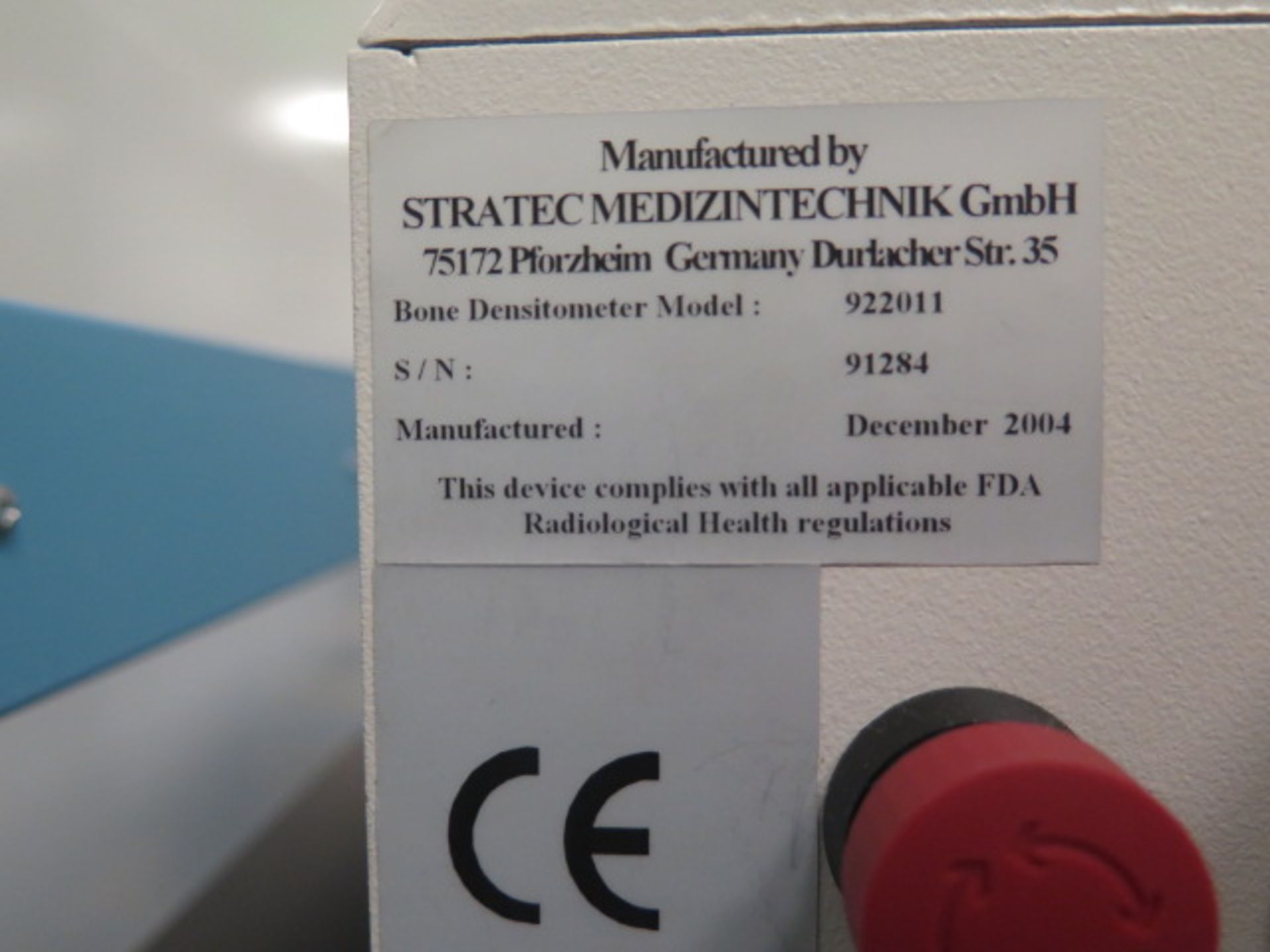 2004 Stratec Medizintechnik GmbH "XCT Research SA+" mdl. 922011 Bone Densitometer s/n 91284 w/ - Image 8 of 8