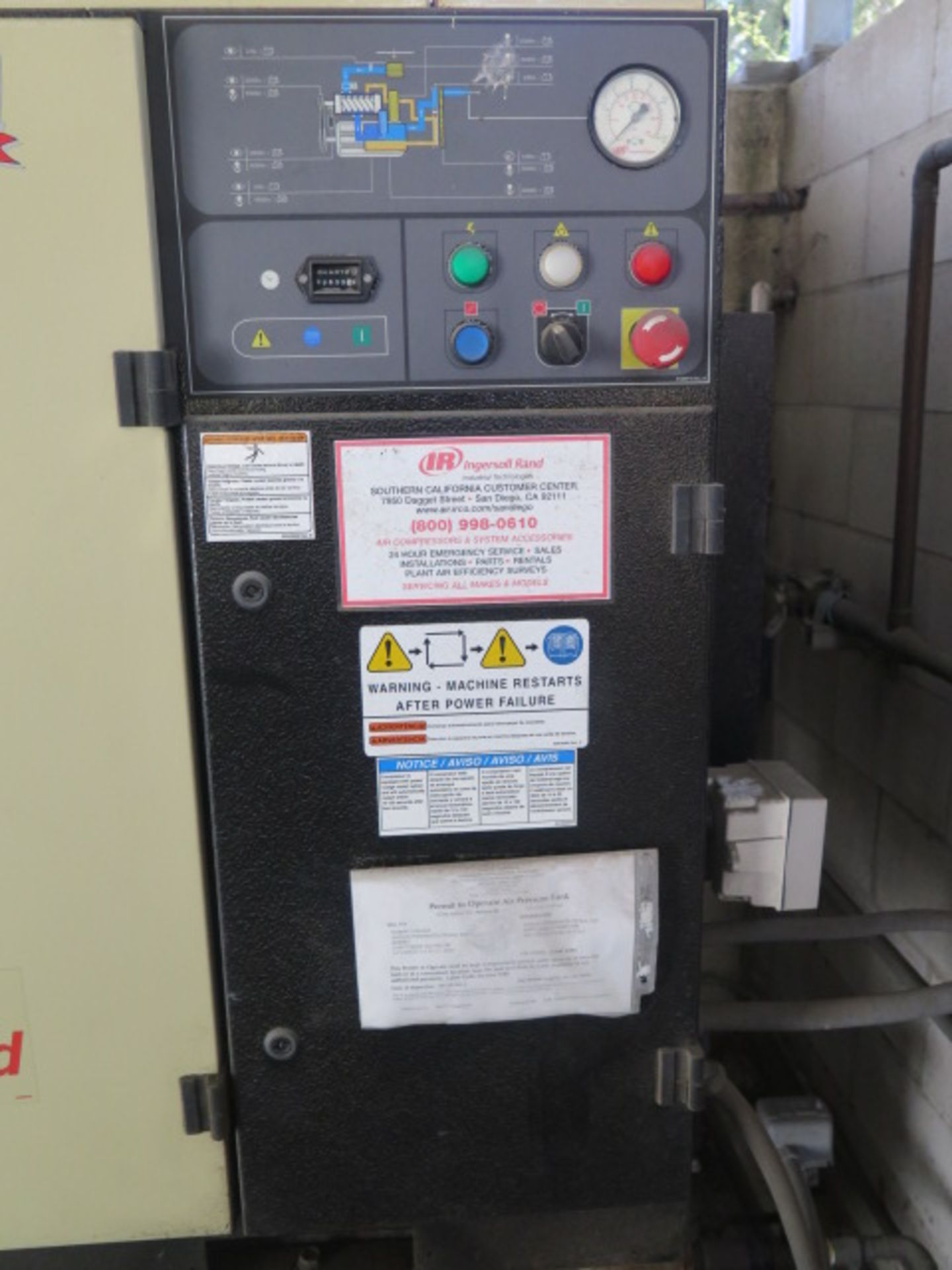 2007 Ingersoll Rand SSR-UP6-30-125 30Hp Rotary Air Compressor / Dryer Combo s/n PX9881U08011 w/ - Image 3 of 7
