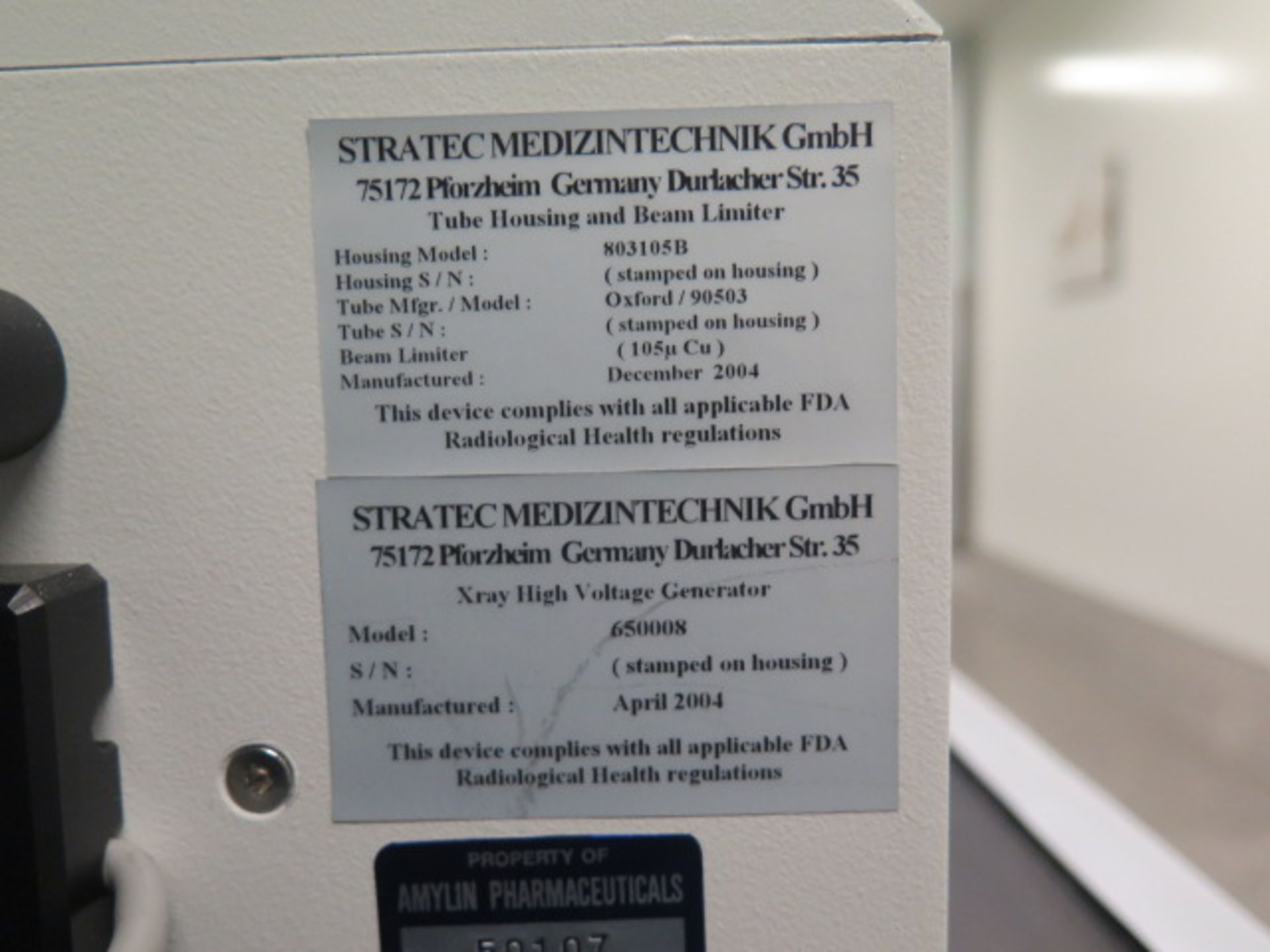 2004 Stratec Medizintechnik GmbH "XCT Research SA+" mdl. 922011 Bone Densitometer s/n 91284 w/ - Image 7 of 8