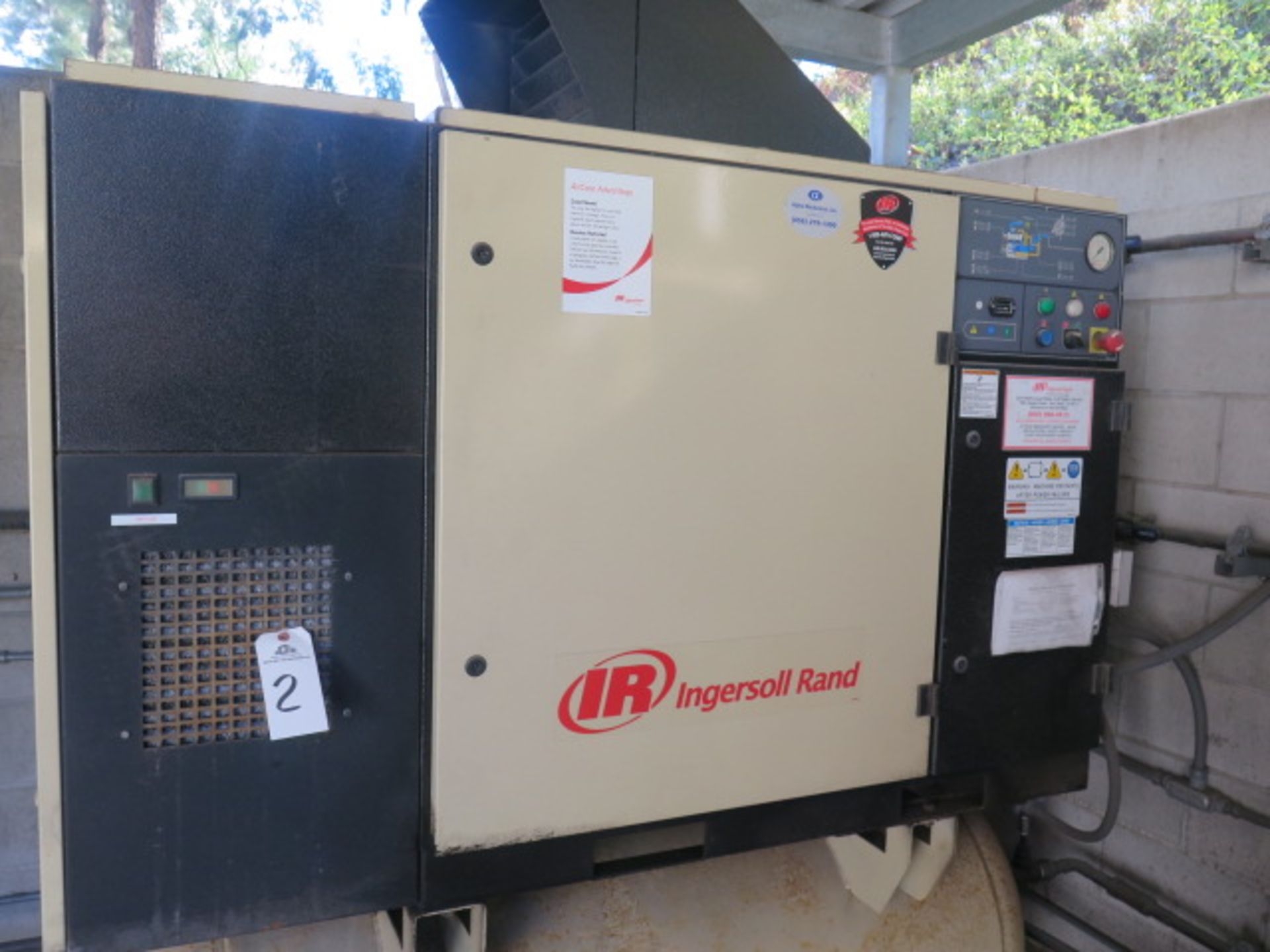 2007 Ingersoll Rand SSR-UP6-30-125 30Hp Rotary Air Compressor / Dryer Combo s/n PX9881U08011 w/ - Image 2 of 7