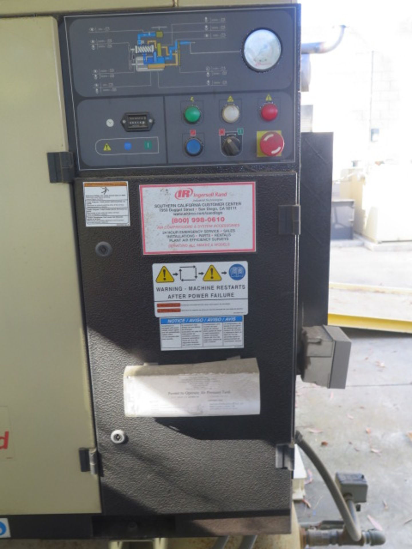 2007 Ingersoll Rand SSR-UP6-30-125 30Hp Rotary Air Compressor / Dryer Combo s/n PX9880U08011 w/ - Image 3 of 7
