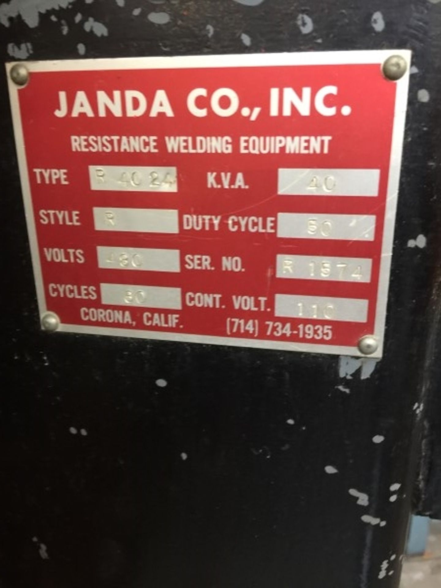 Amada Janda Resistence Welder - Image 6 of 6