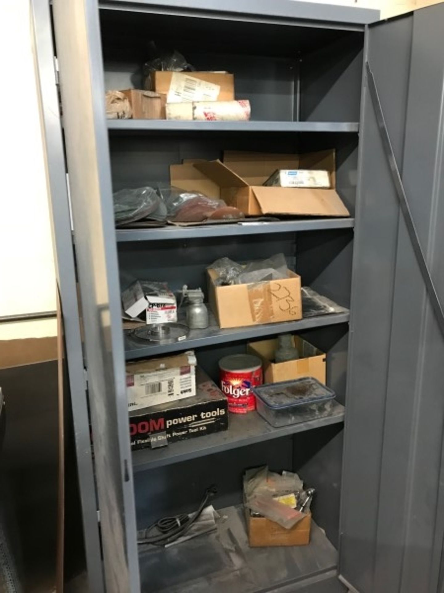 Metal Cabinet - with/ Contents