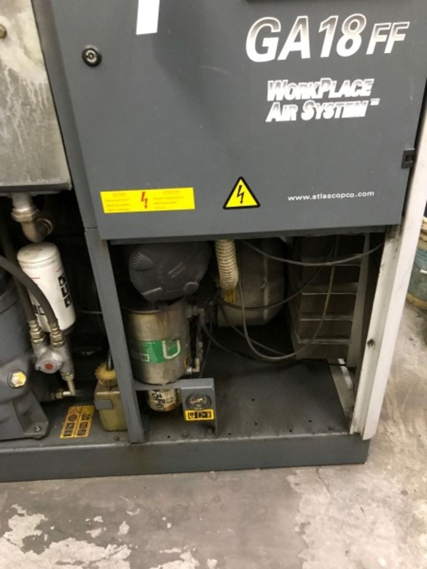 Atlas Copco GA-18 compressor air system - includes pressure tank - dryer, S/N: USA004951 - Image 4 of 10