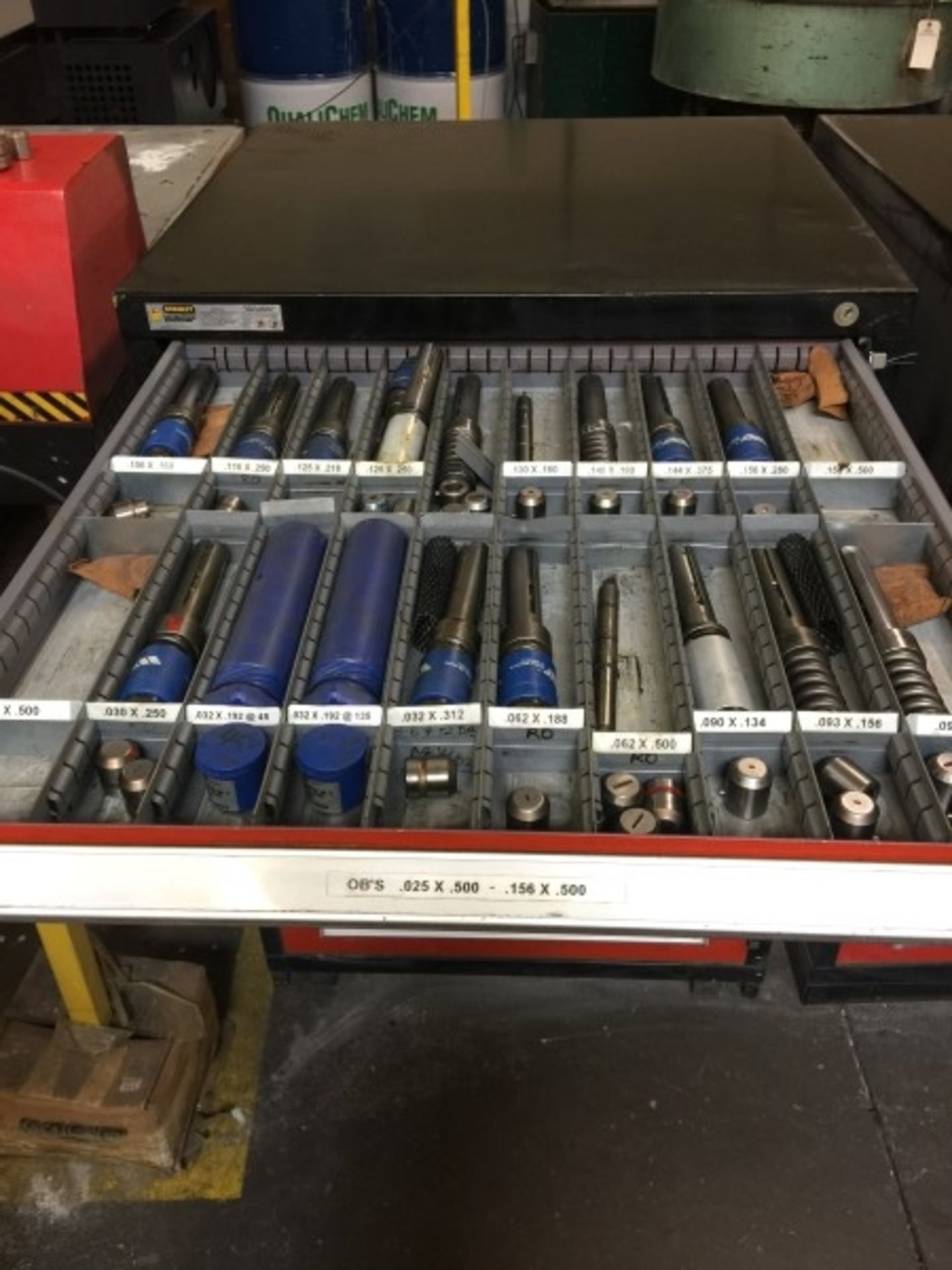 Vidmar Tool Chest Including Punch Press Tooling and Contents
