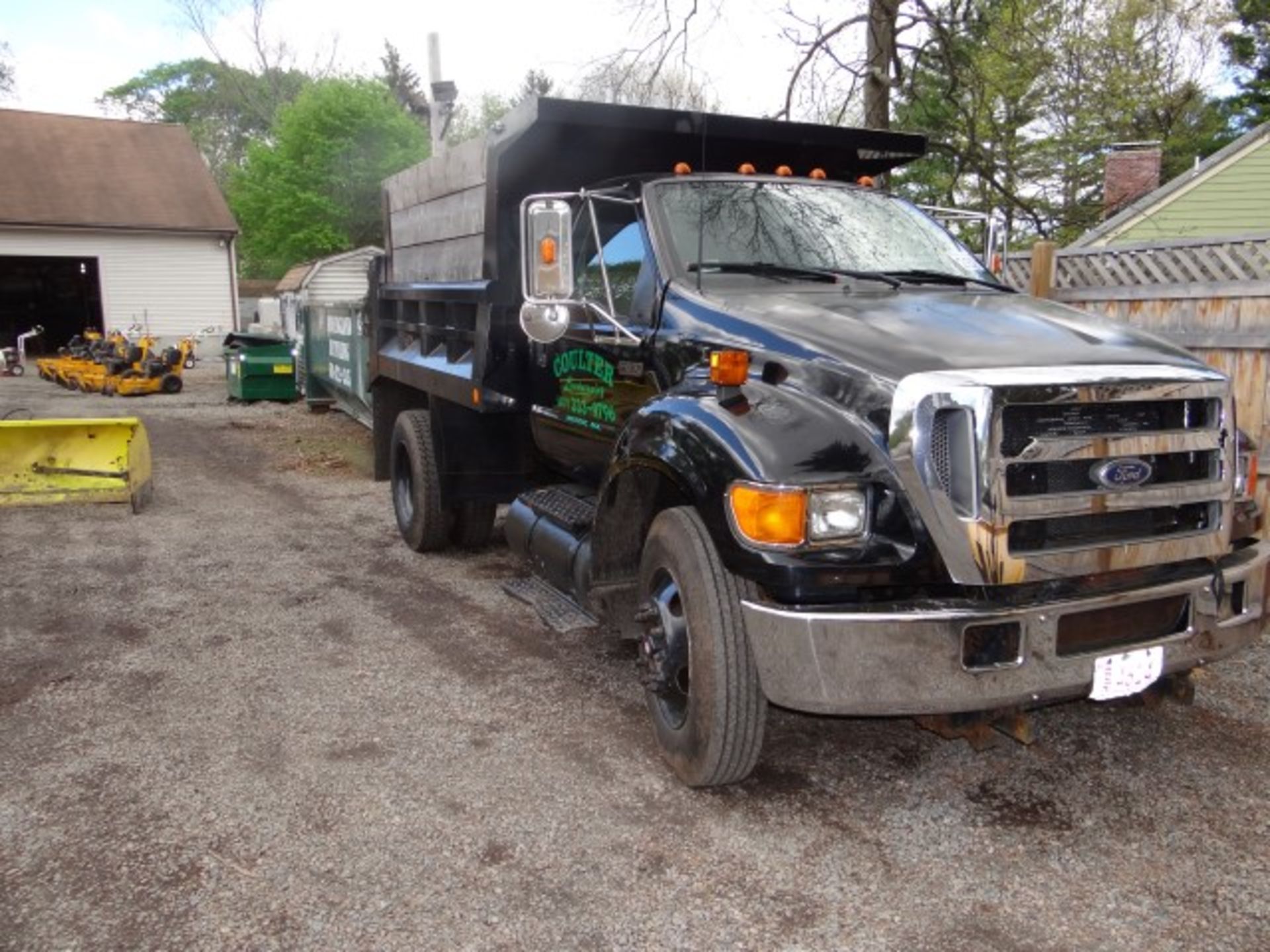 2006 Ford F650 XLT Super Duty Diesel 4x2 Single Axle Dump Truck, With Allison Auto trans., Cat 230 - Image 9 of 13