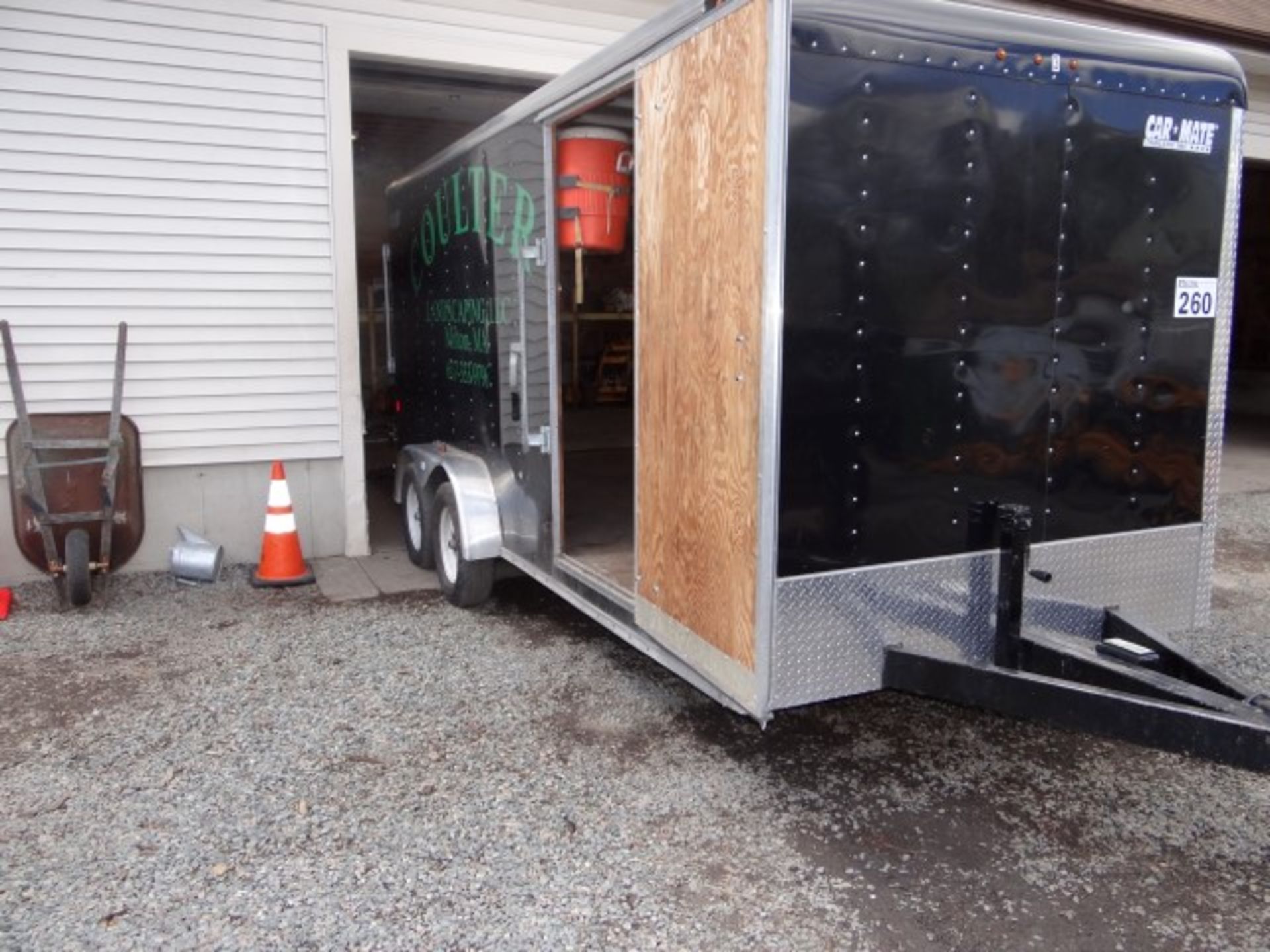 2013 Car-Mate 16' Tandem Axle Enclosed Trailer With Drop Down Rear Door, VIN 5A3C716D2D6002644, With - Image 2 of 3