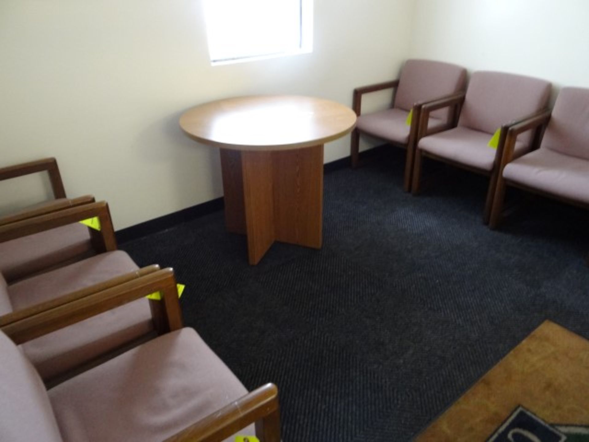 Reception Area, Desk, Armchairs, Cicular Table