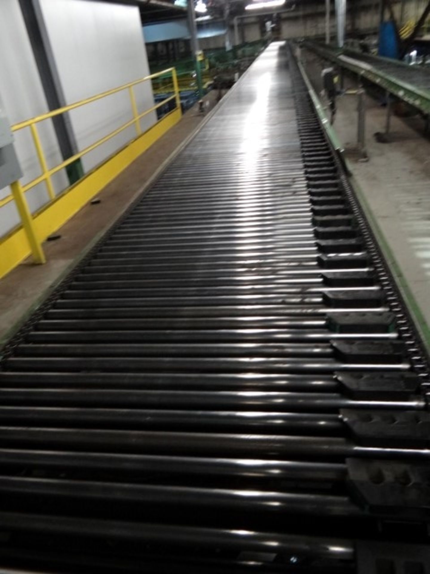 Sortation Line Conveyor, Two Controls, and 6 Drop Down Conveyors