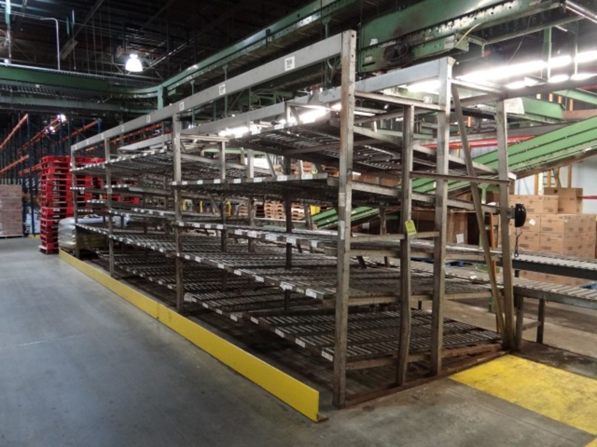 3 Sections of Assorted Sized Flow Rack
