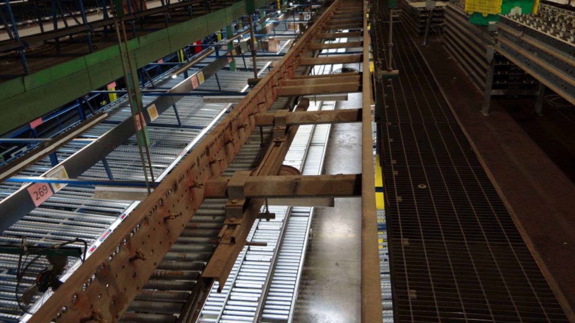 Lot of Broken Down Roller Conveyor, Hanging