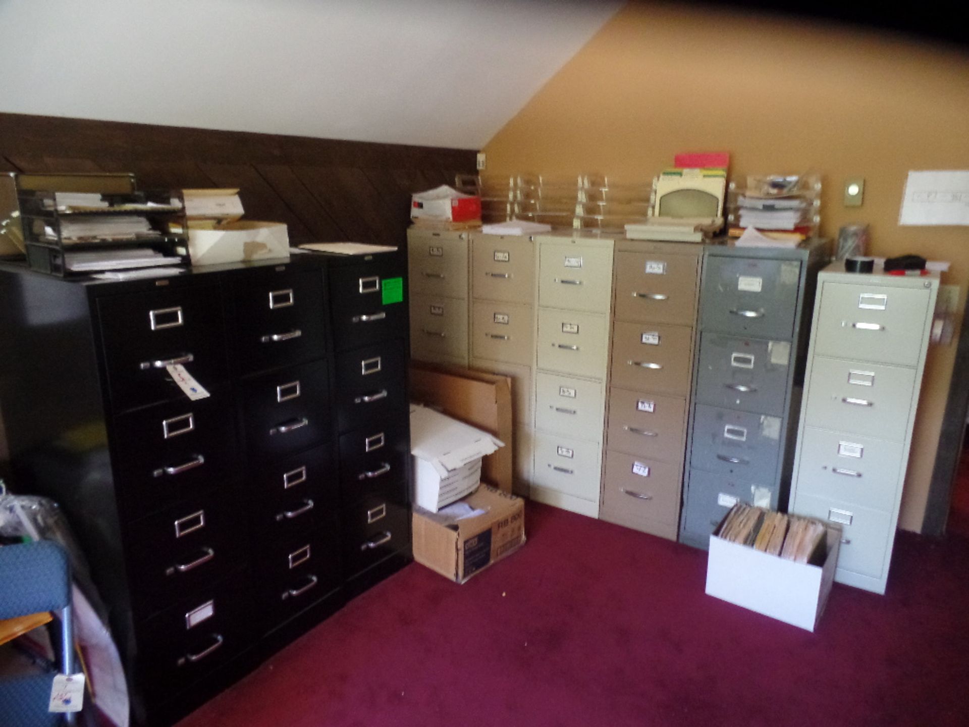 (9) Asst. 4-Section File Cabs