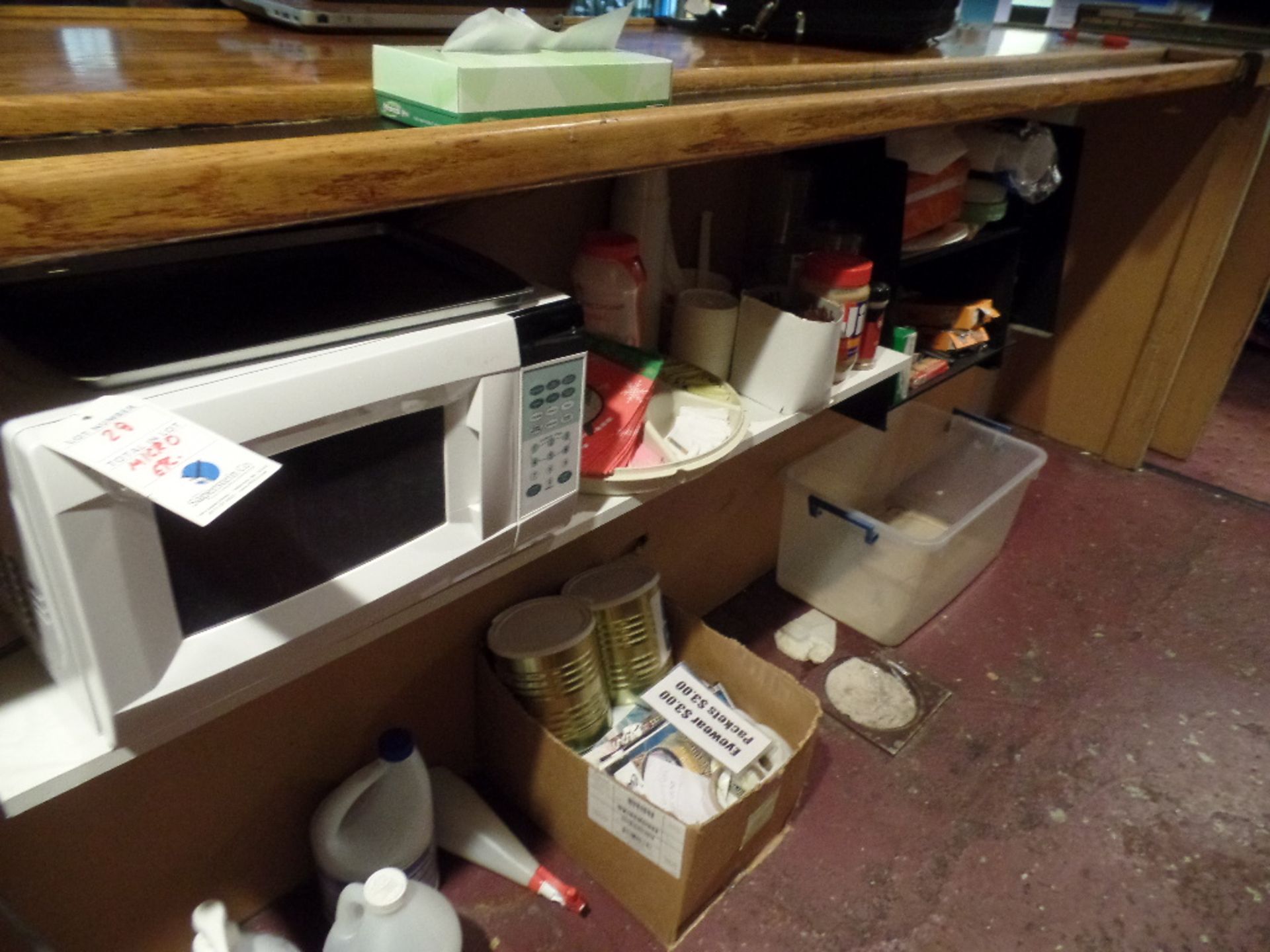 {LOT} Microwave Etc. Behind Bar