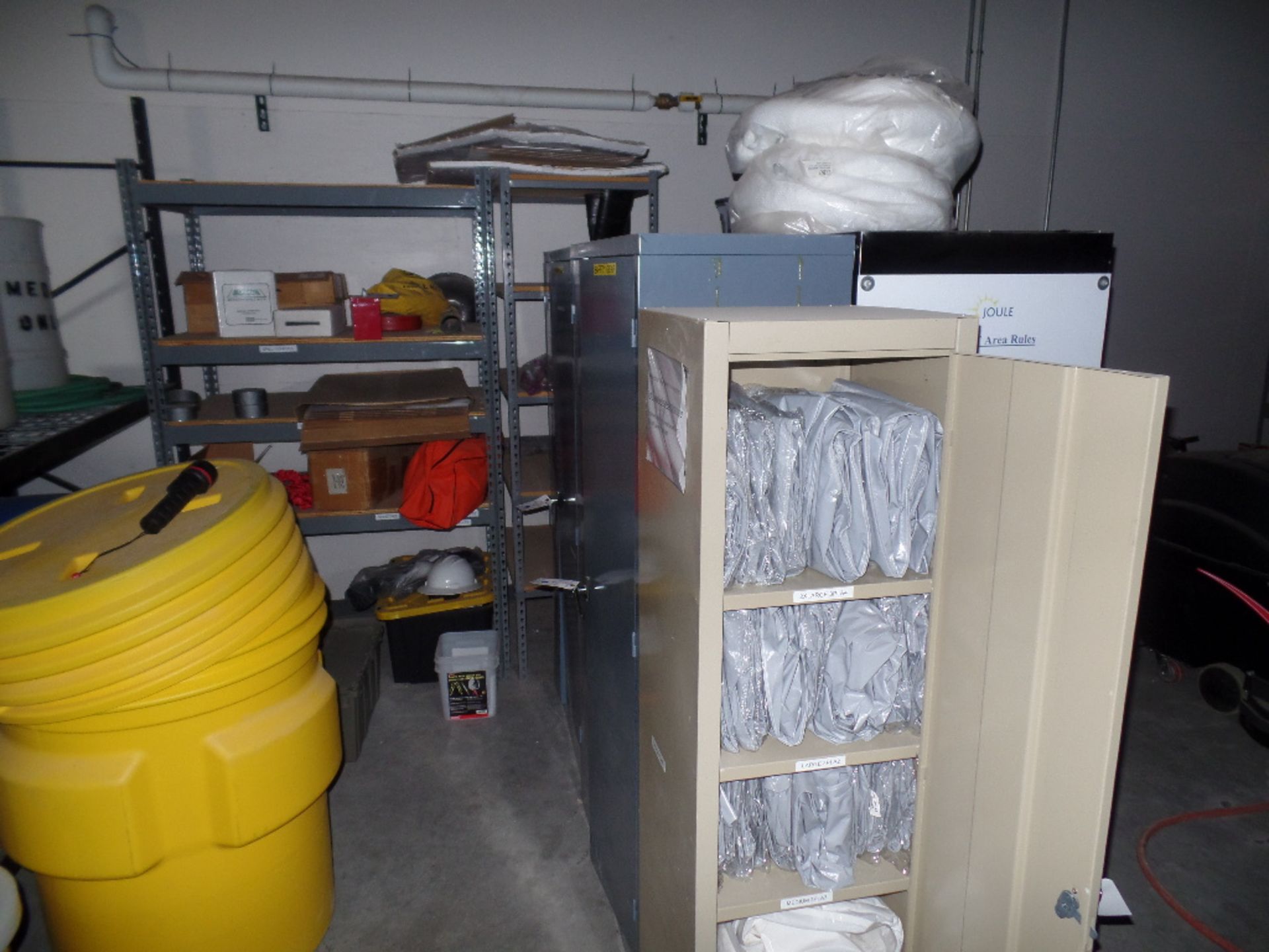 {LOT} Asst. Hazmat & Safety Gear w/Cabinets c/o: Lockout Kits, Spill Kits, Hard Hats, Protective - Image 2 of 3